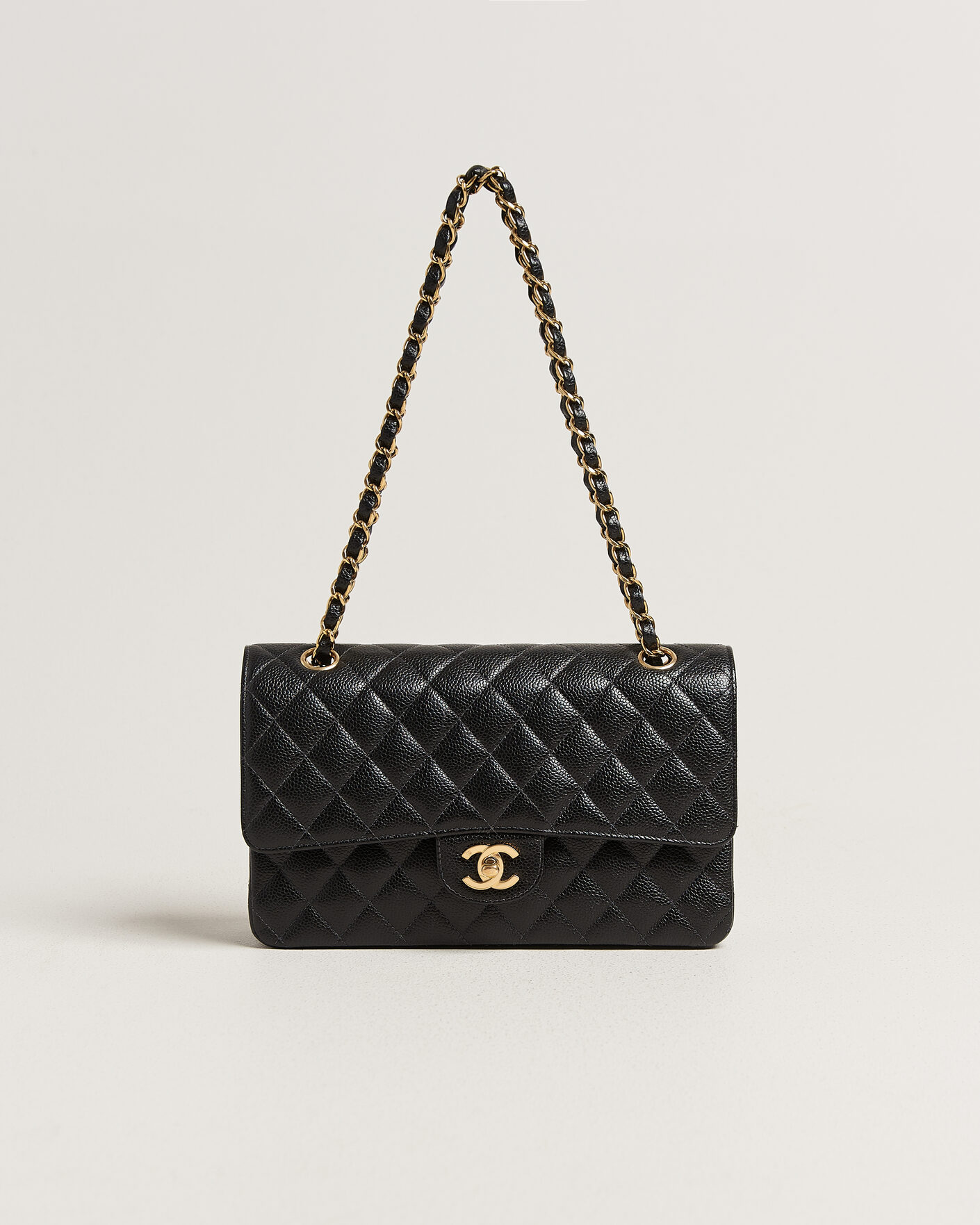 Herren | Pre-Owned & Vintage Bags | Chanel Pre-Owned | Classic Medium Double Flap Bag Caviar Black