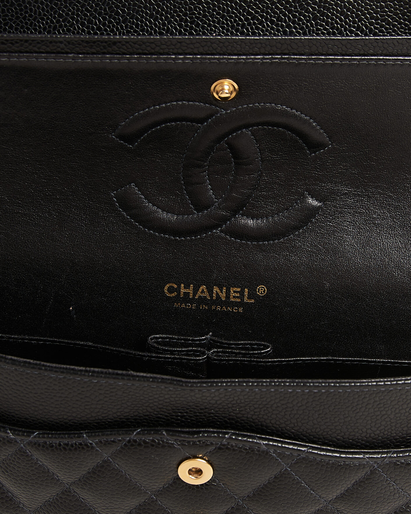 Herren | Pre-Owned & Vintage Bags | Chanel Pre-Owned | Classic Medium Double Flap Bag Caviar Black