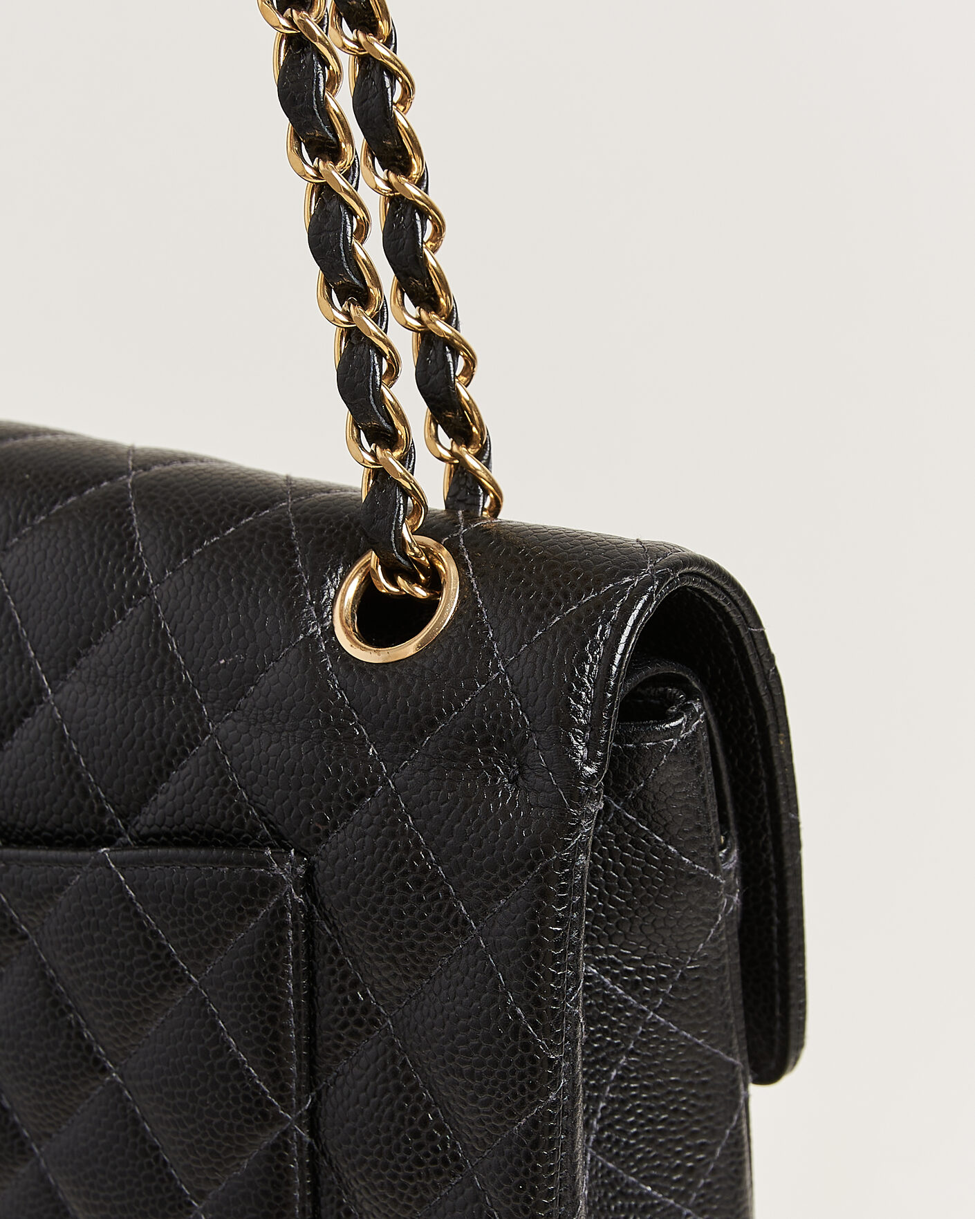 Herren | Pre-Owned & Vintage Bags | Chanel Pre-Owned | Classic Medium Double Flap Bag Caviar Black