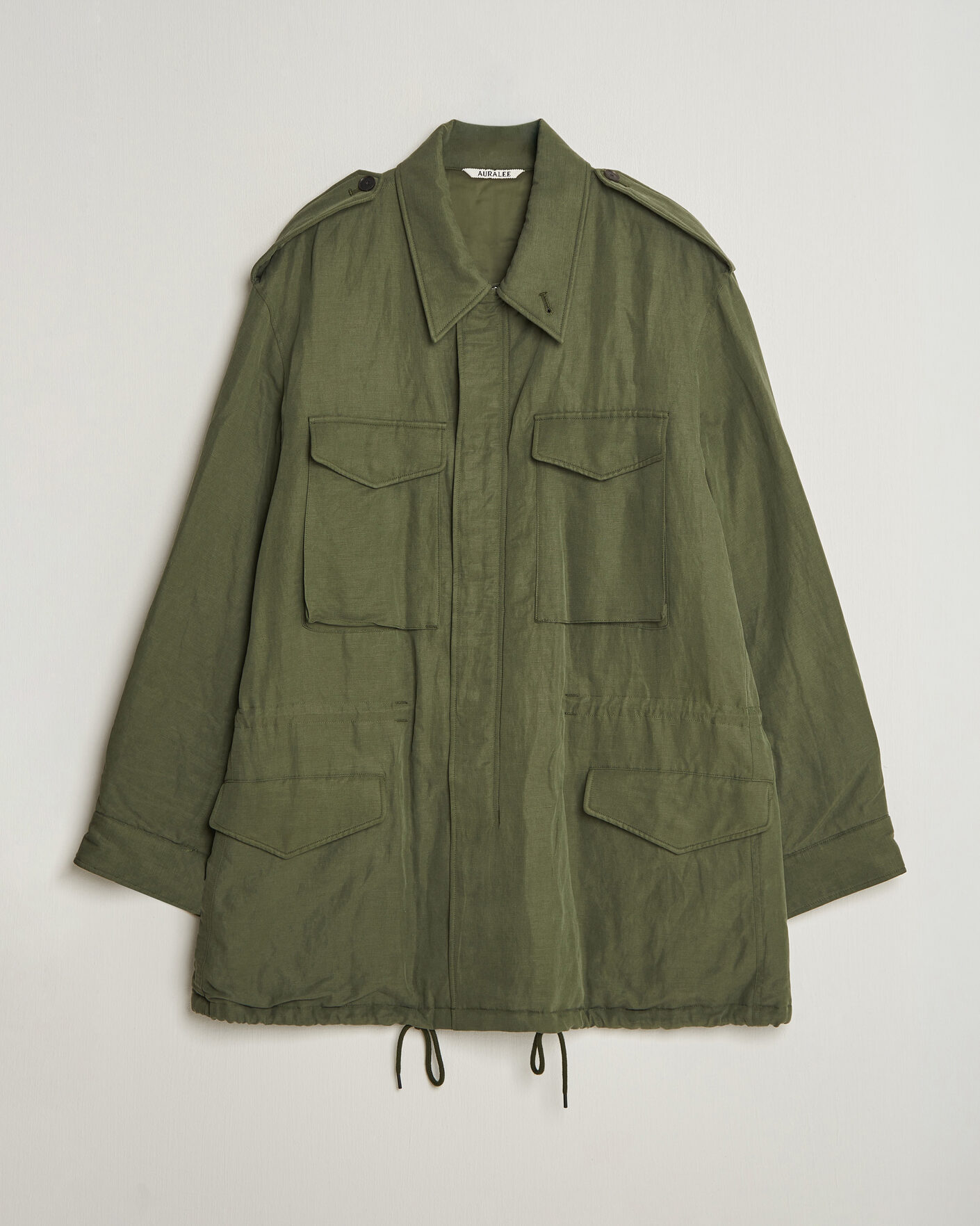 Herren | Jacken | Auralee | Brushed Padded Military Jacket Olive