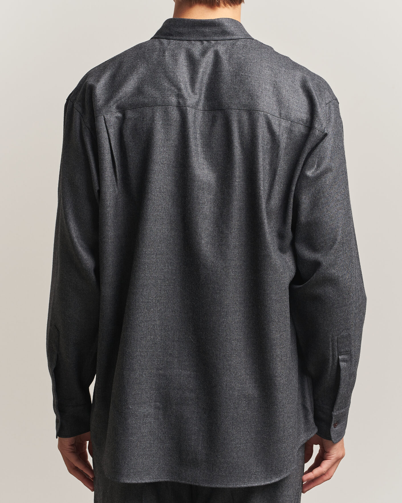 Herren | Hemden | Auralee | Super Light Wool Shirt Charcoal