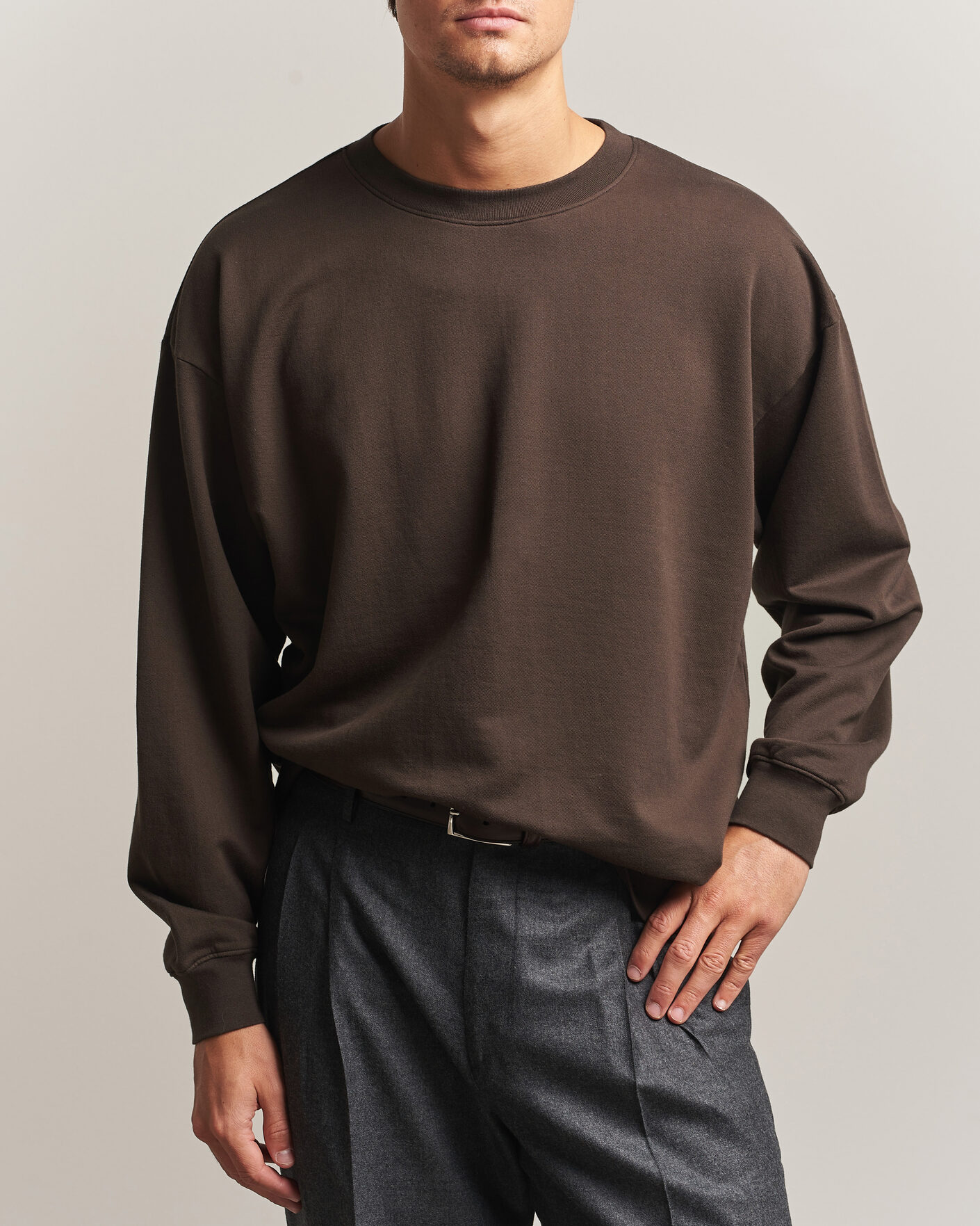 Herren | Pullover | Auralee | Super High Gauge Sweat Pullover Dark Brown