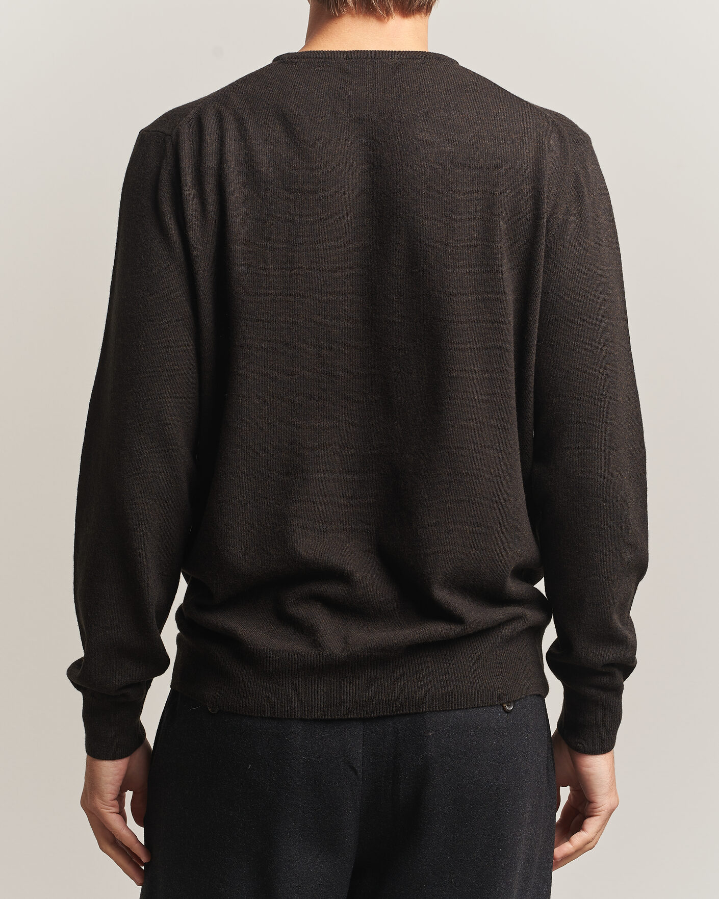 Herren | Pullover | Morgano | Wool/Cashmere Crewneck Dark Brown