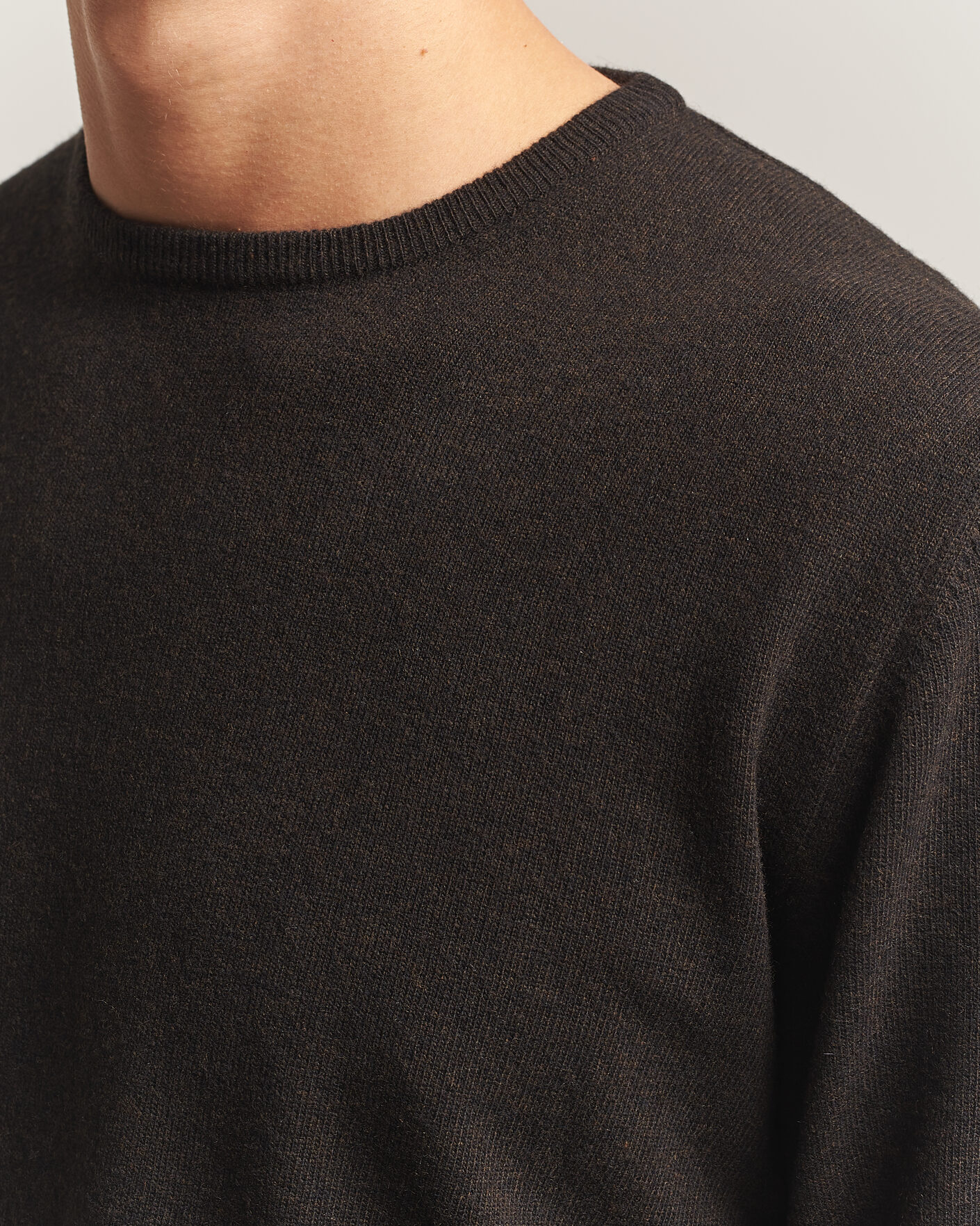 Herren | Pullover | Morgano | Wool/Cashmere Crewneck Dark Brown
