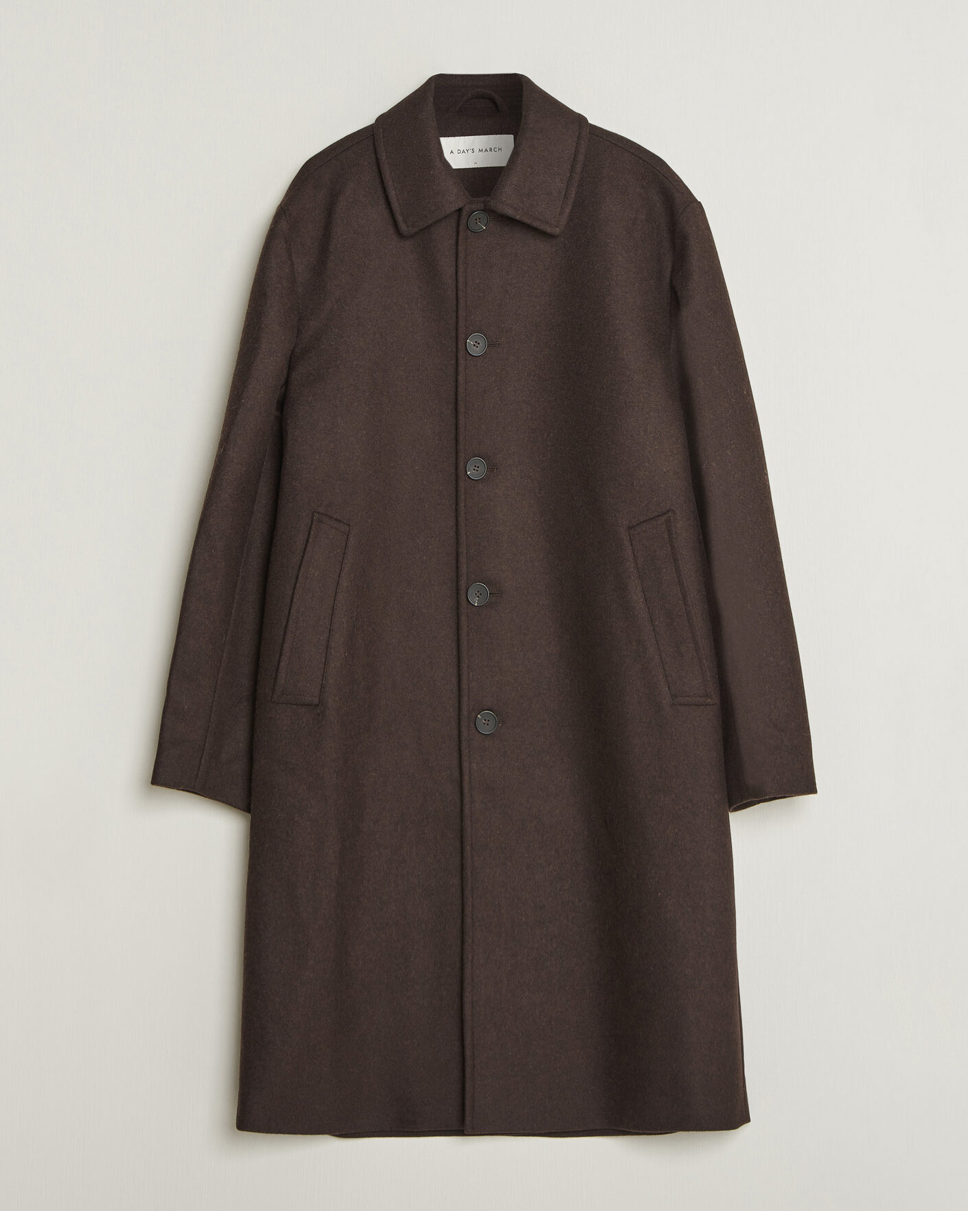 Herren | Jacken | A Day's March | Shamrock Wool Car Coat Dark Brown