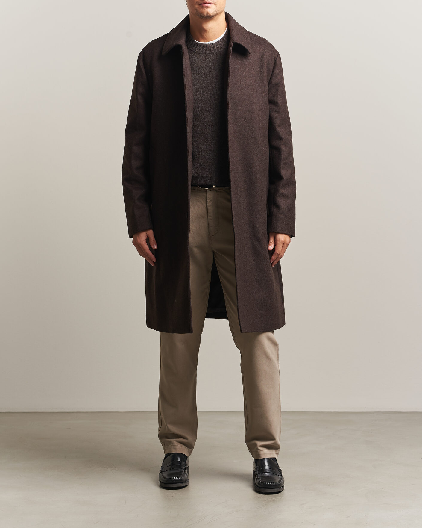 Herren | Jacken | A Day's March | Shamrock Wool Car Coat Dark Brown