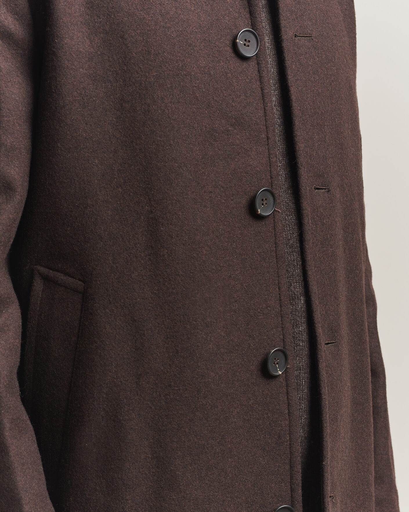 Herren | Jacken | A Day's March | Shamrock Wool Car Coat Dark Brown