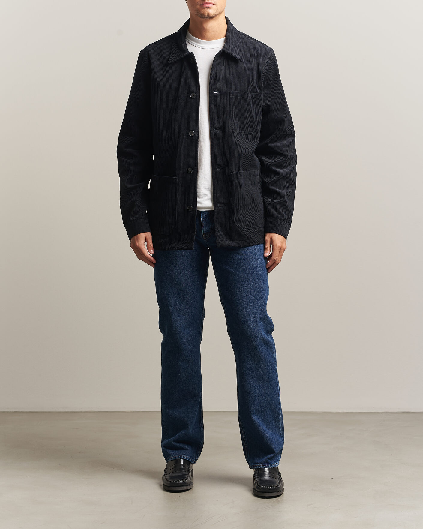 Herren | Hemden | A Day's March | Original Corduroy Overshirt Black