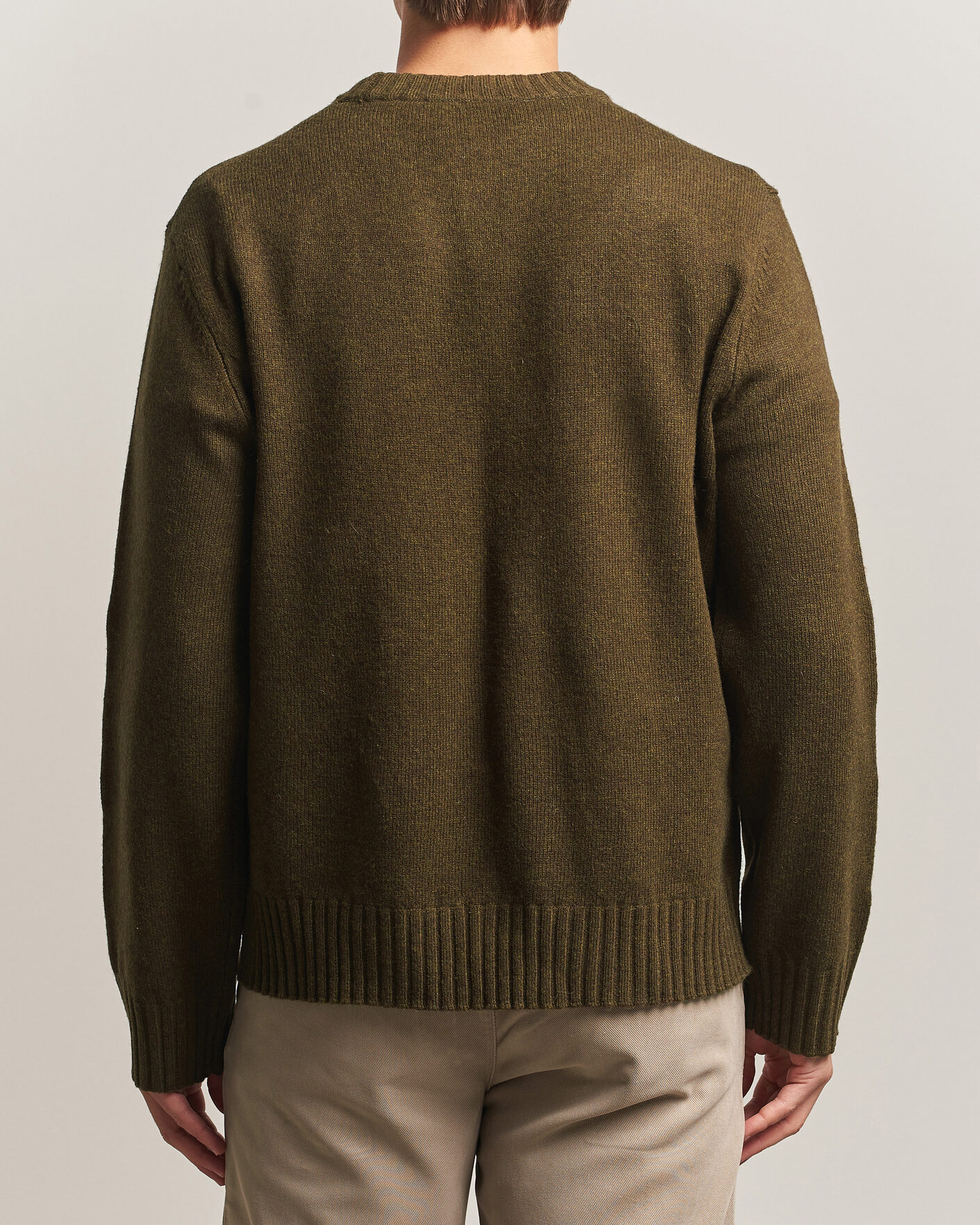 Herren | Pullover | A Day's March | Marlow Lambswool Sweater Forest Green