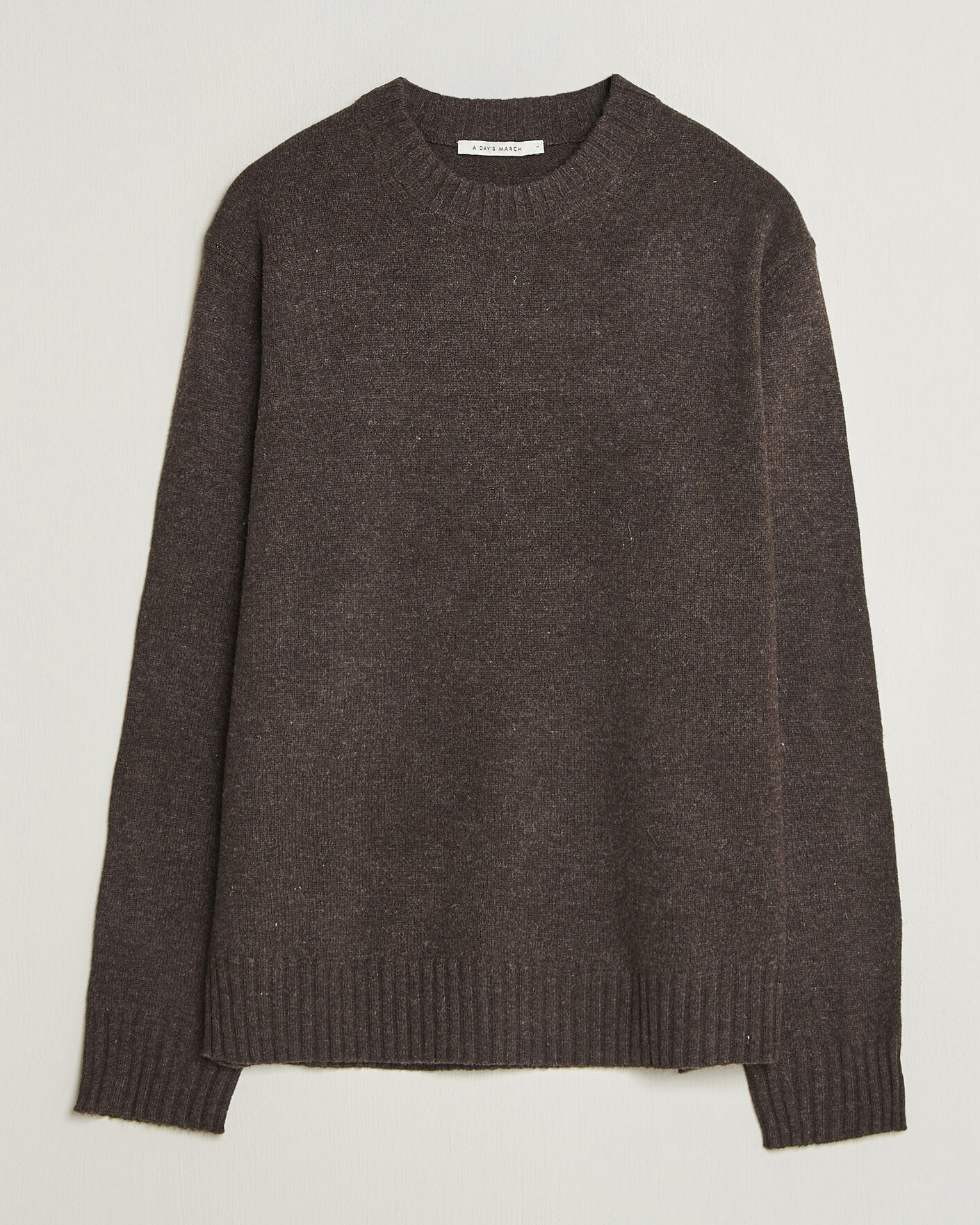 Herren | Pullover | A Day's March | Marlow Lambswool Sweater Dark Brown