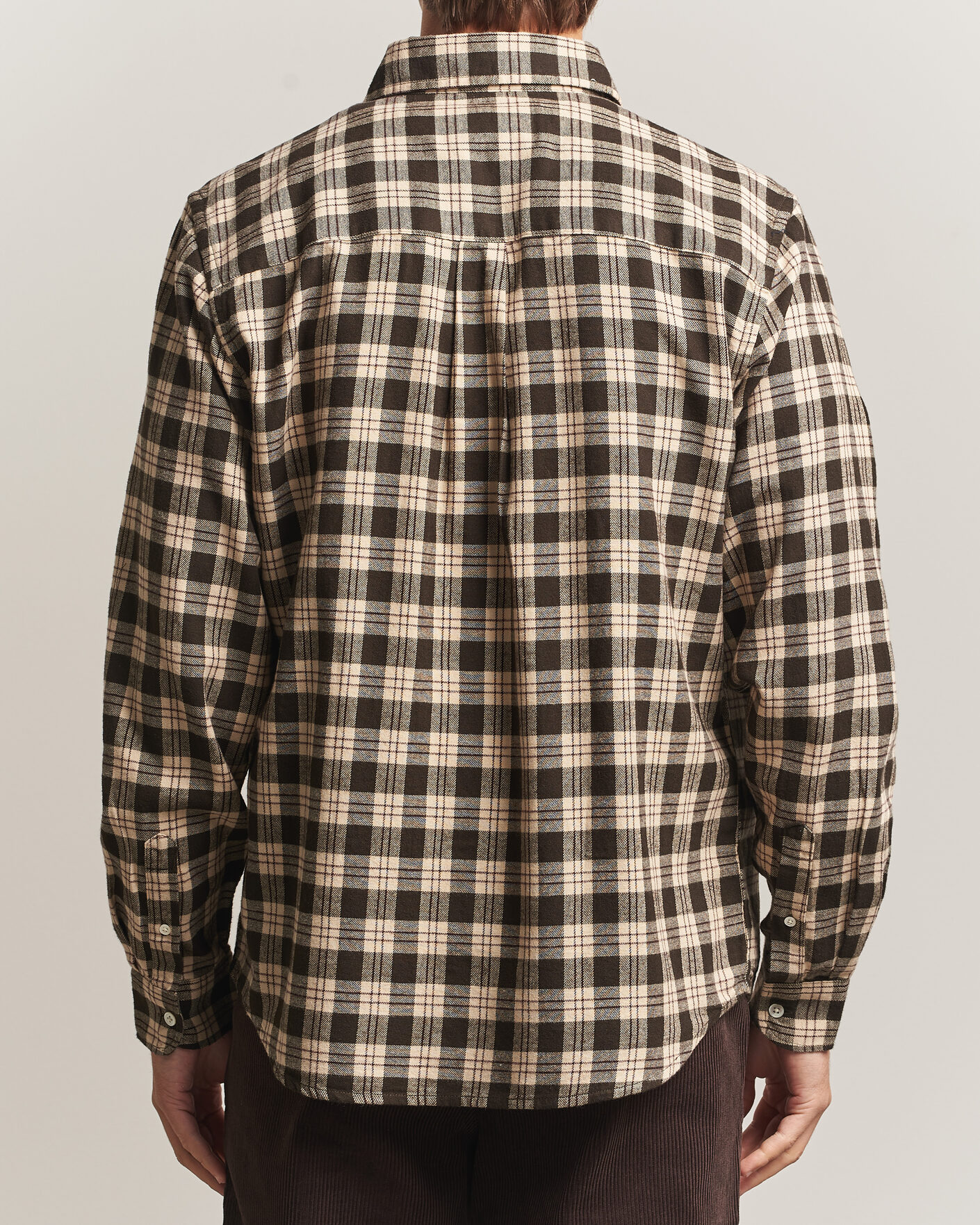 Herren | Hemden | A Day's March | Classic Checked Flannel Shirt Brown/Sand