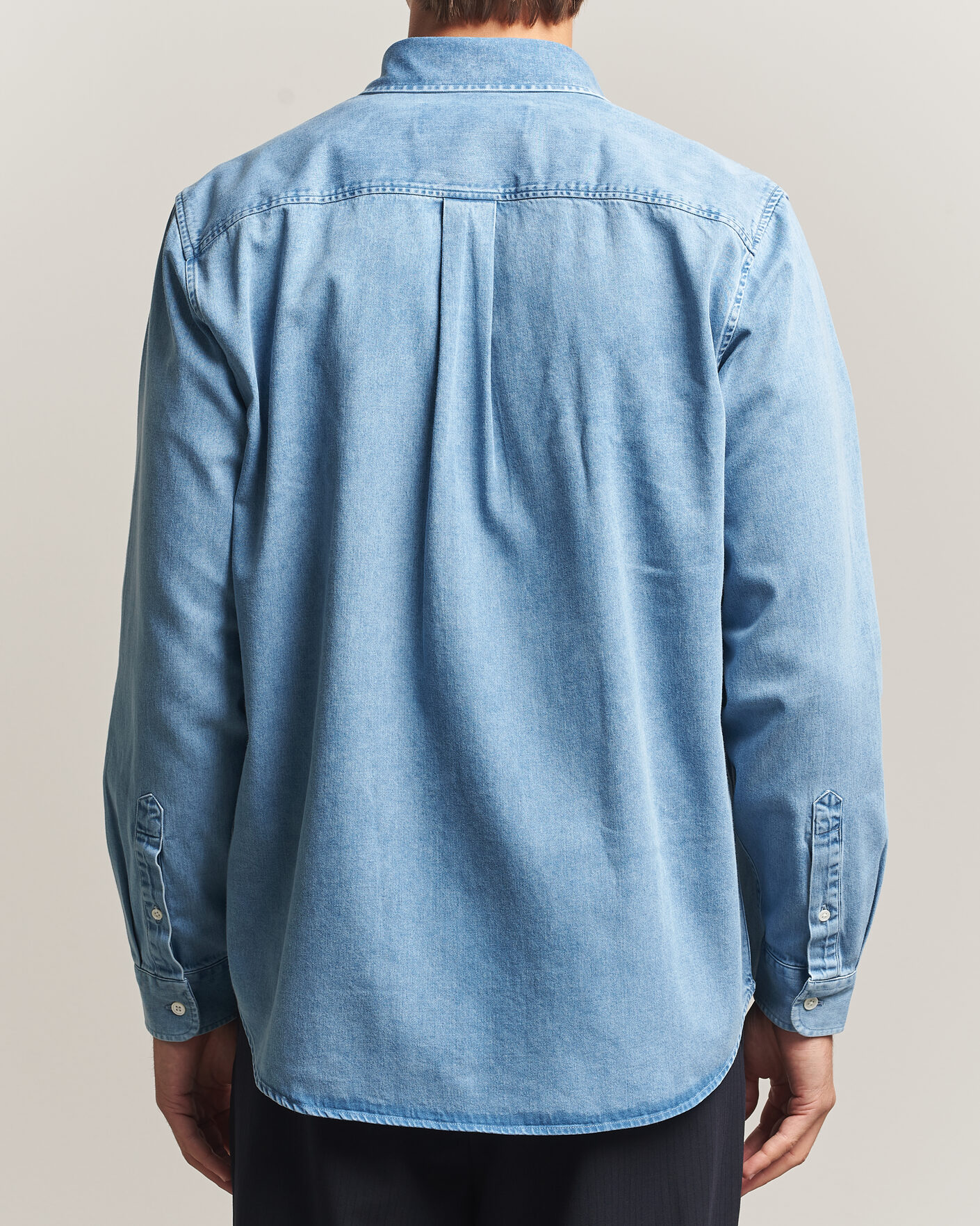 Herren | Hemden | A Day's March | Original Button Down Denim Shirt Light Blue