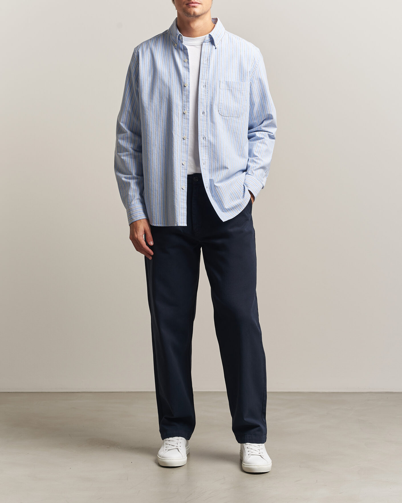 Herren | Hosen | A Day's March | Redwood Cotton Chinos Navy
