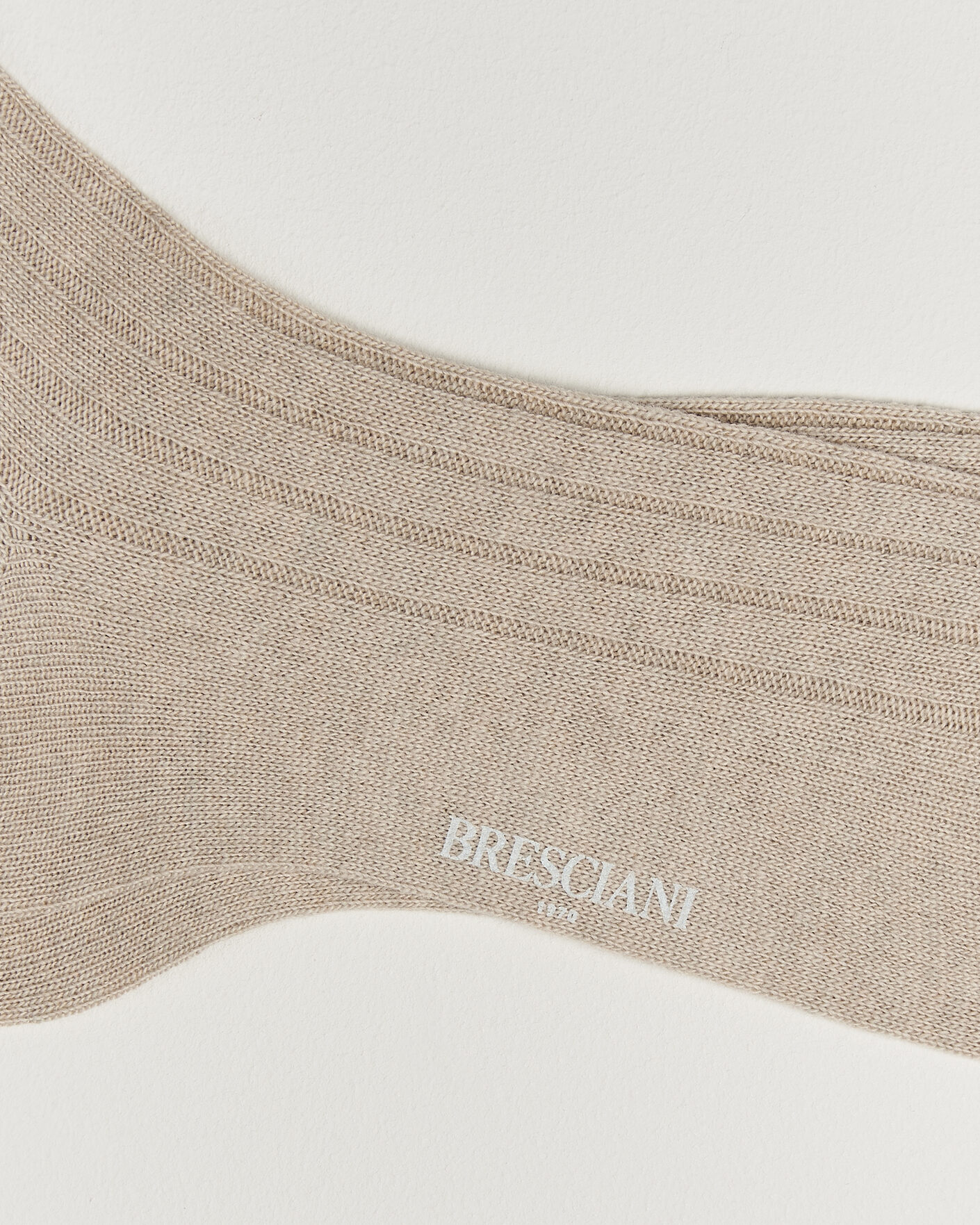 Herren | Unterwäsche | Bresciani | Wool/Cashmere Ribbed Socks Beige
