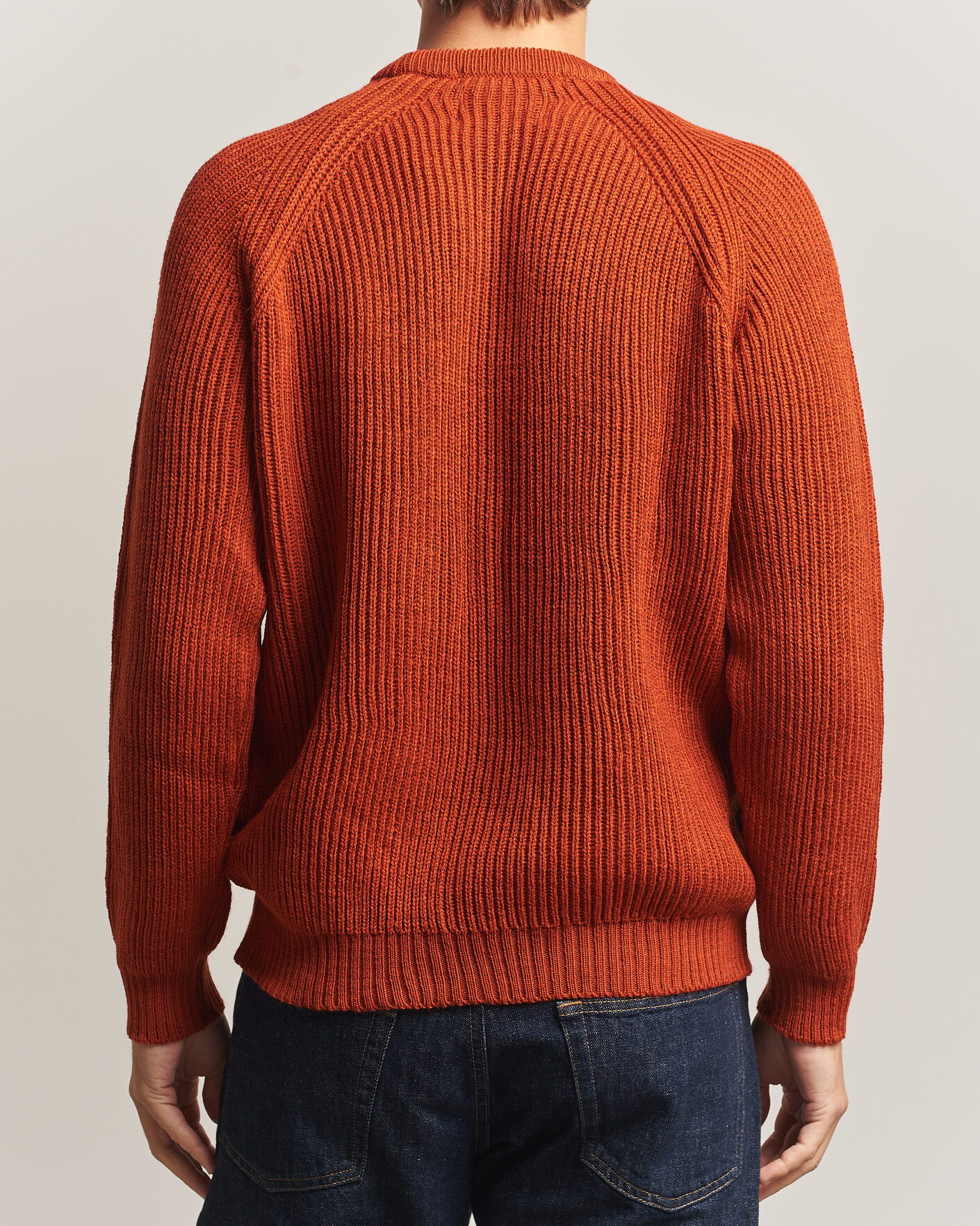 Herren | Pullover | Peregrine | Ford Knitted Wool Jumper Orange