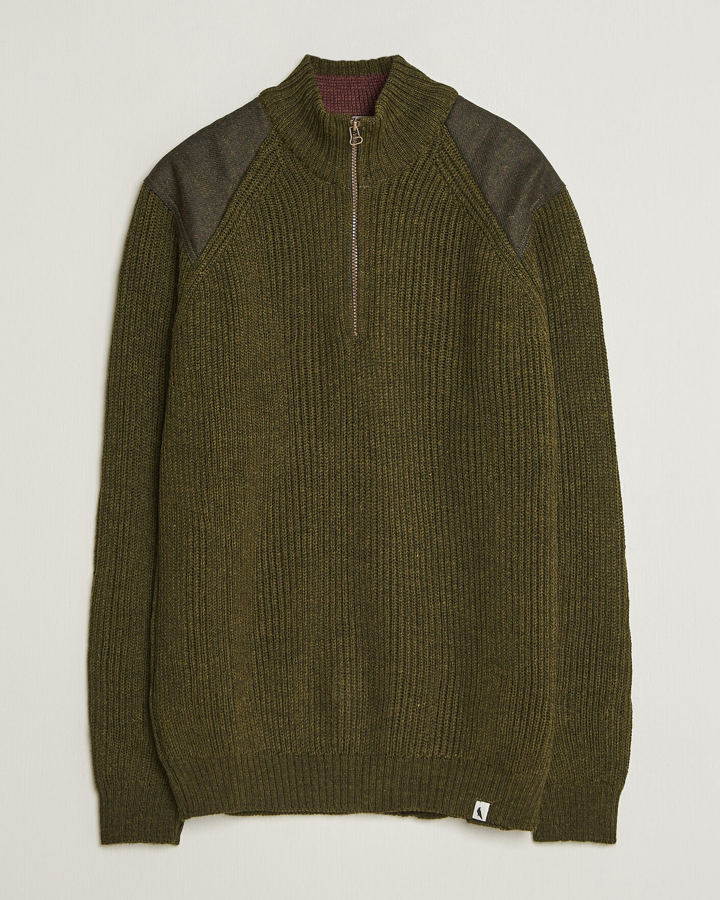 Herren | Pullover | Peregrine | Foxton Quarter Zip Jumperr Olive