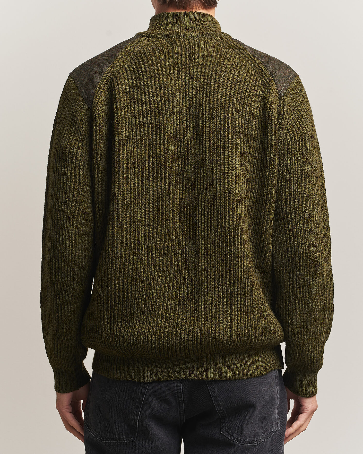 Herren | Pullover | Peregrine | Foxton Quarter Zip Jumperr Olive