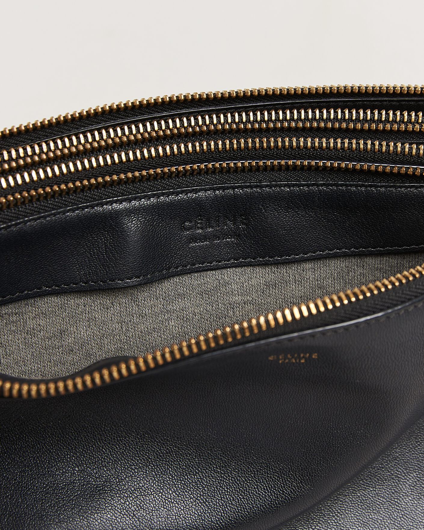 Herren | Pre-Owned & Vintage Bags | Celine Pre-Owned | Trio Bag Medium Leather Black