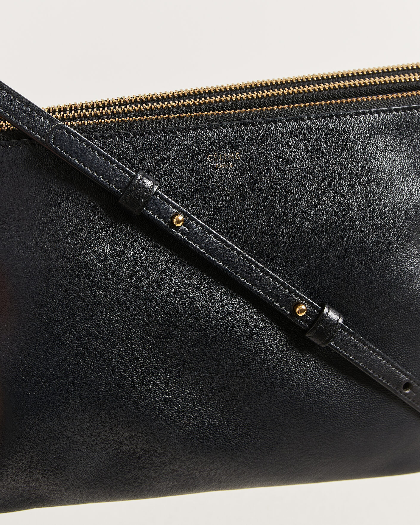 Herren | Pre-Owned & Vintage Bags | Celine Pre-Owned | Trio Bag Medium Leather Black