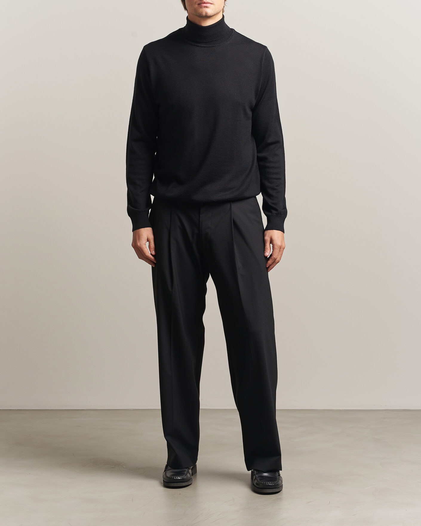 Herren | Pullover | Filippa K | Merino Knitted Turtleneck Black