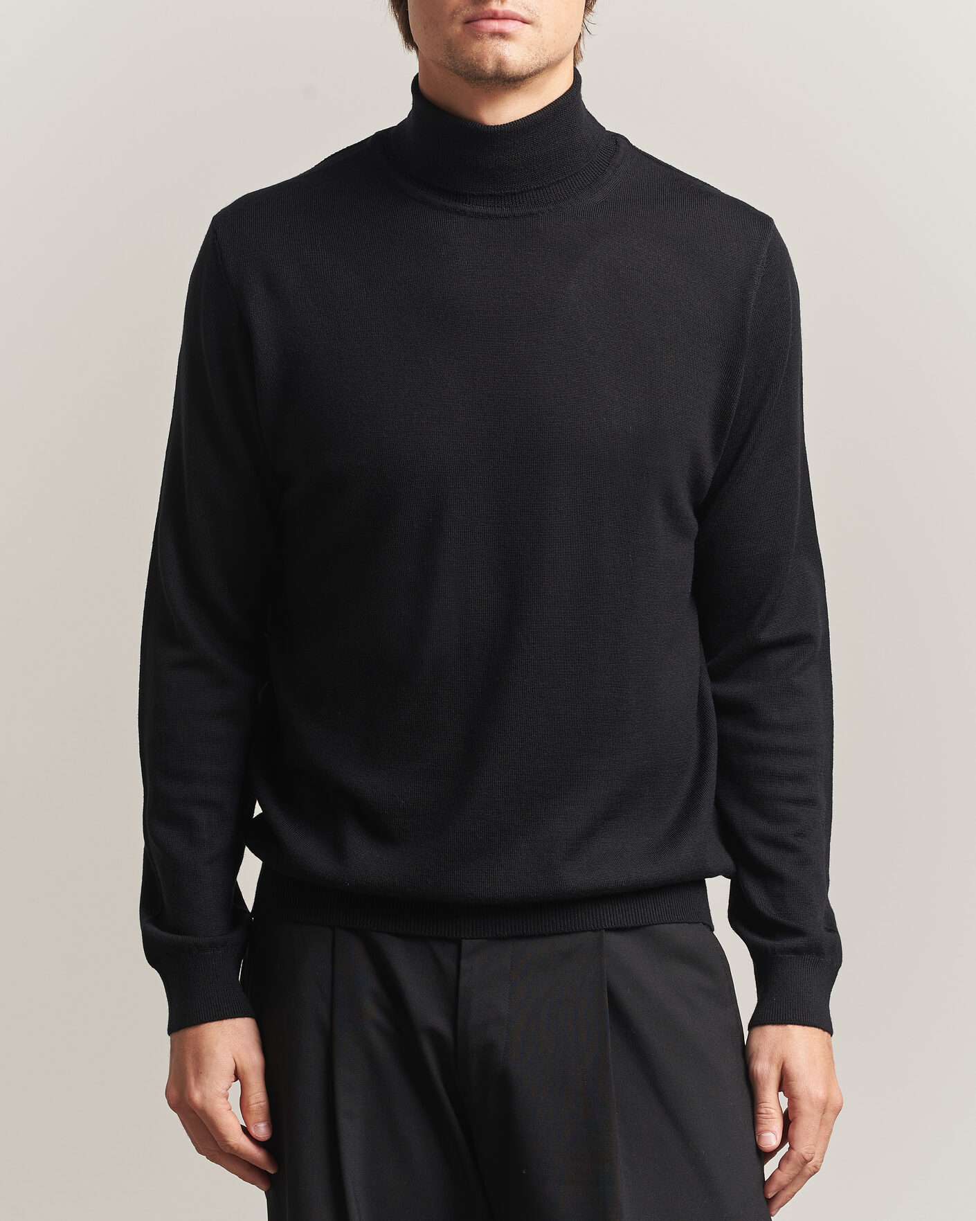 Herren | Pullover | Filippa K | Merino Knitted Turtleneck Black