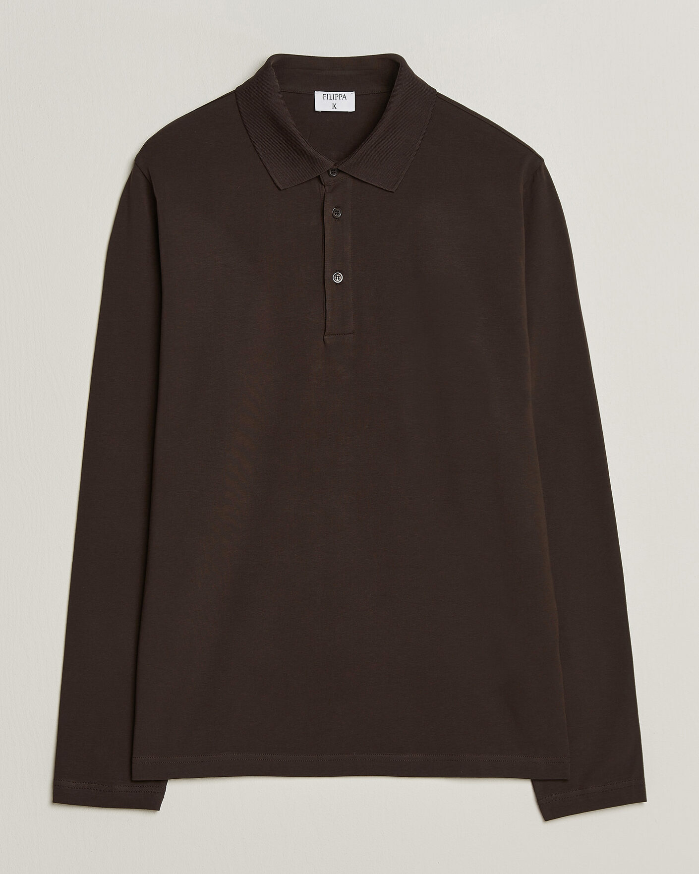 Herren | Poloshirts | Filippa K | Luke Lycra Polo Shirt Dark Chocolate