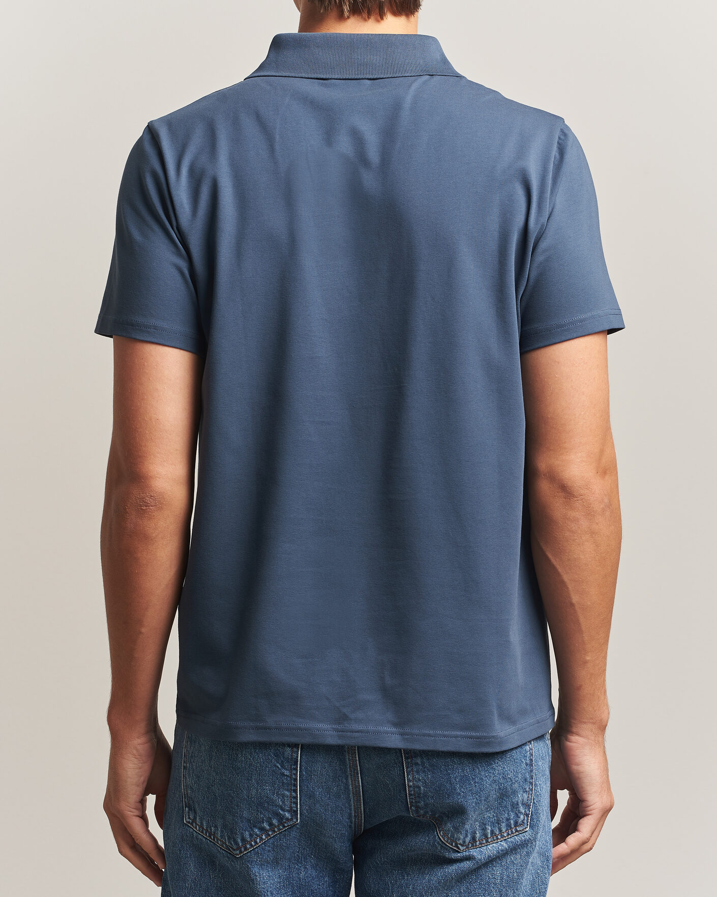 Herren | Poloshirts | Filippa K | Soft Lycra Polo T-Shirt Stone Blue