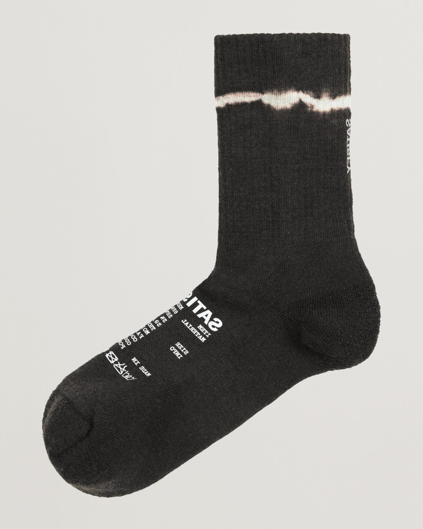 Herren | Unterwäsche | Satisfy | Merino Nylon Tube Socks Black Tie Dye