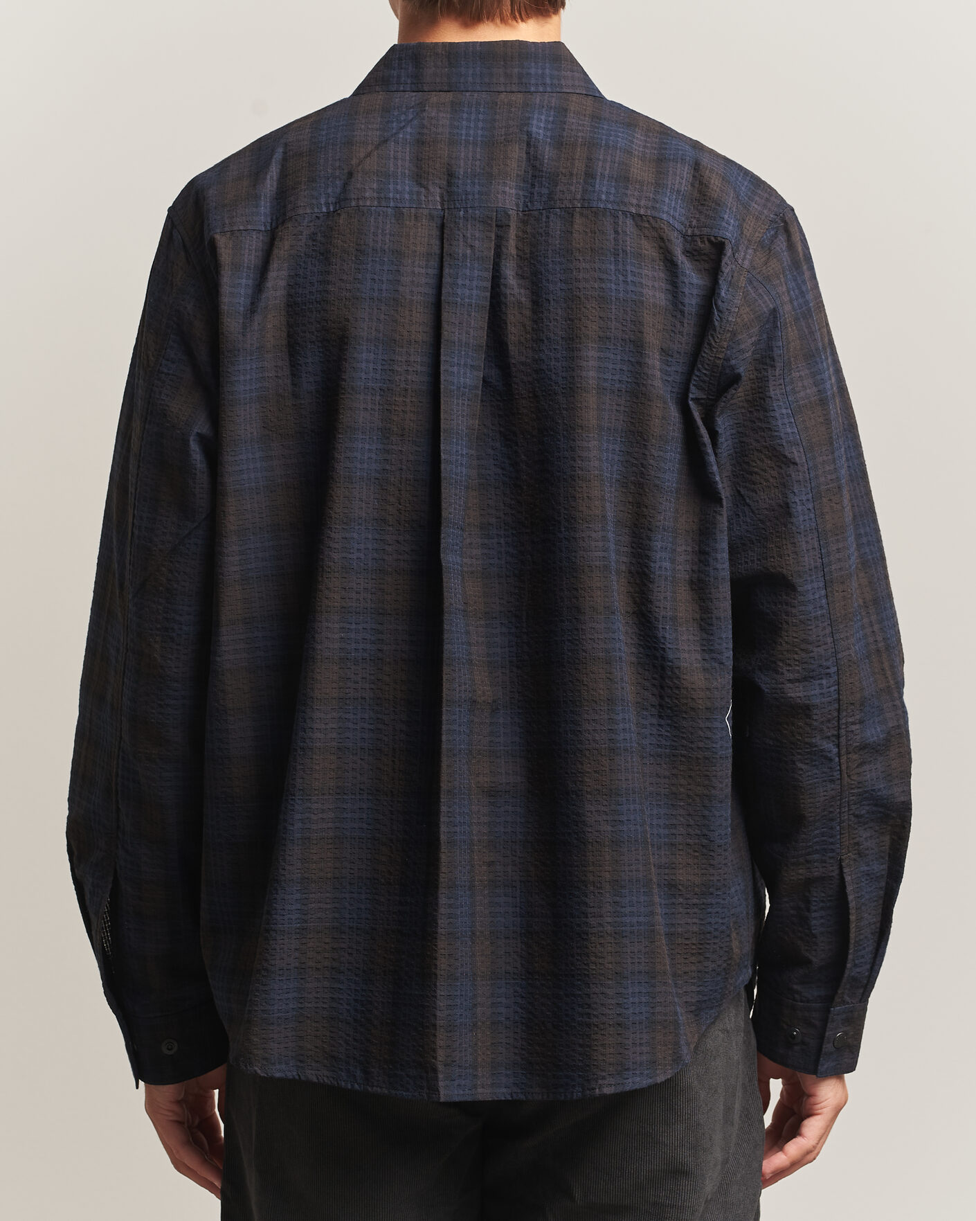 Herren | Hemden | Pas Normal Studios | Off-Race Seersucker Shirt Dark Navy