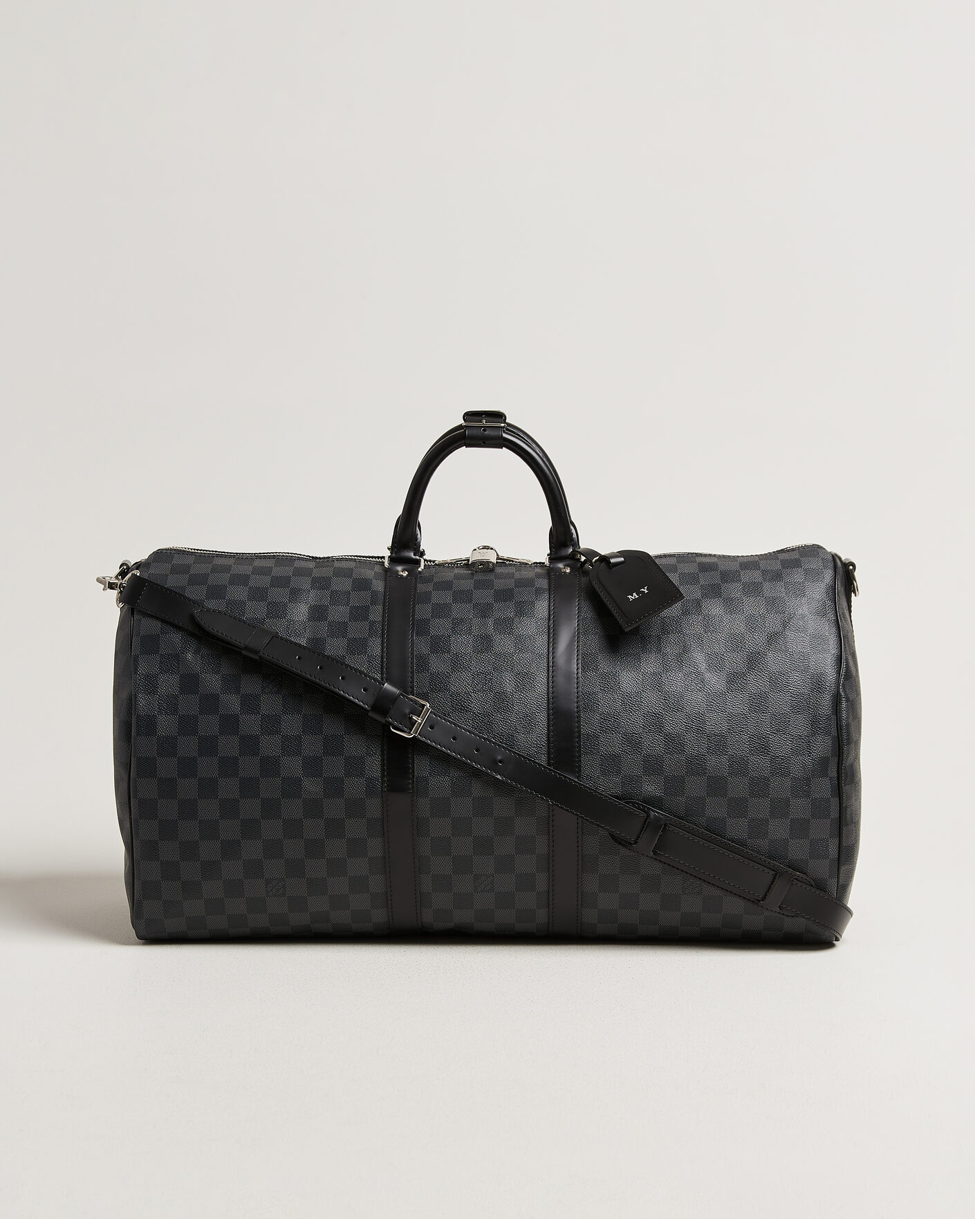 Herren | Pre-Owned & Vintage Bags | Louis Vuitton Pre-Owned | Keepall Bandouliére 55 Damier Graphite