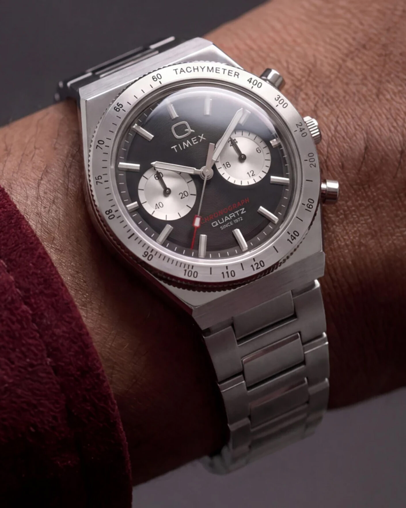 Herren | Timex Q Continental Chronograph 36mm Black Dial | Timex | Q Continental Chronograph 36mm Black Dial
