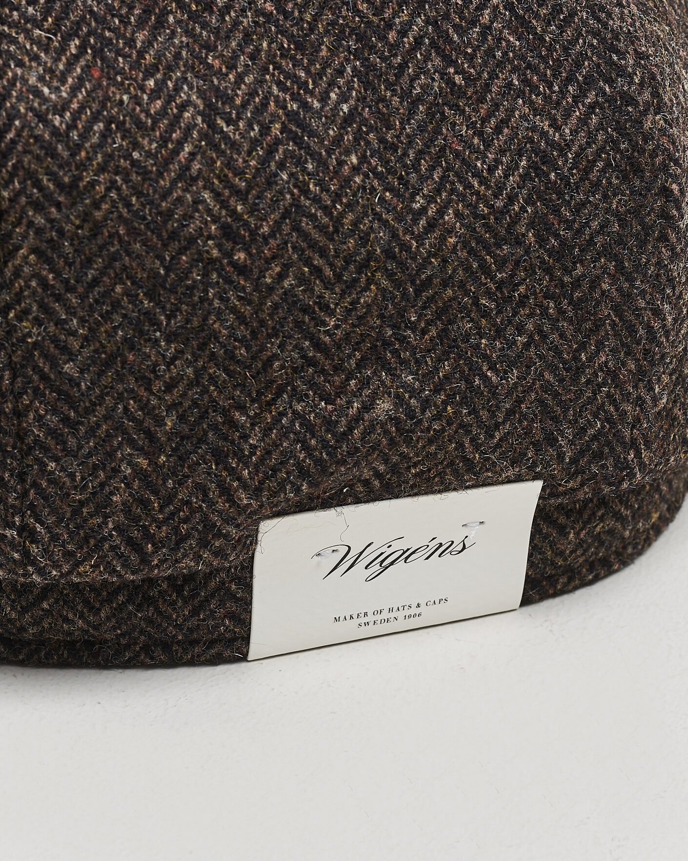 Herren | Hüte & Mützen | Wigéns | Newsboy Classic Shetland Wool Cap Dark Brown