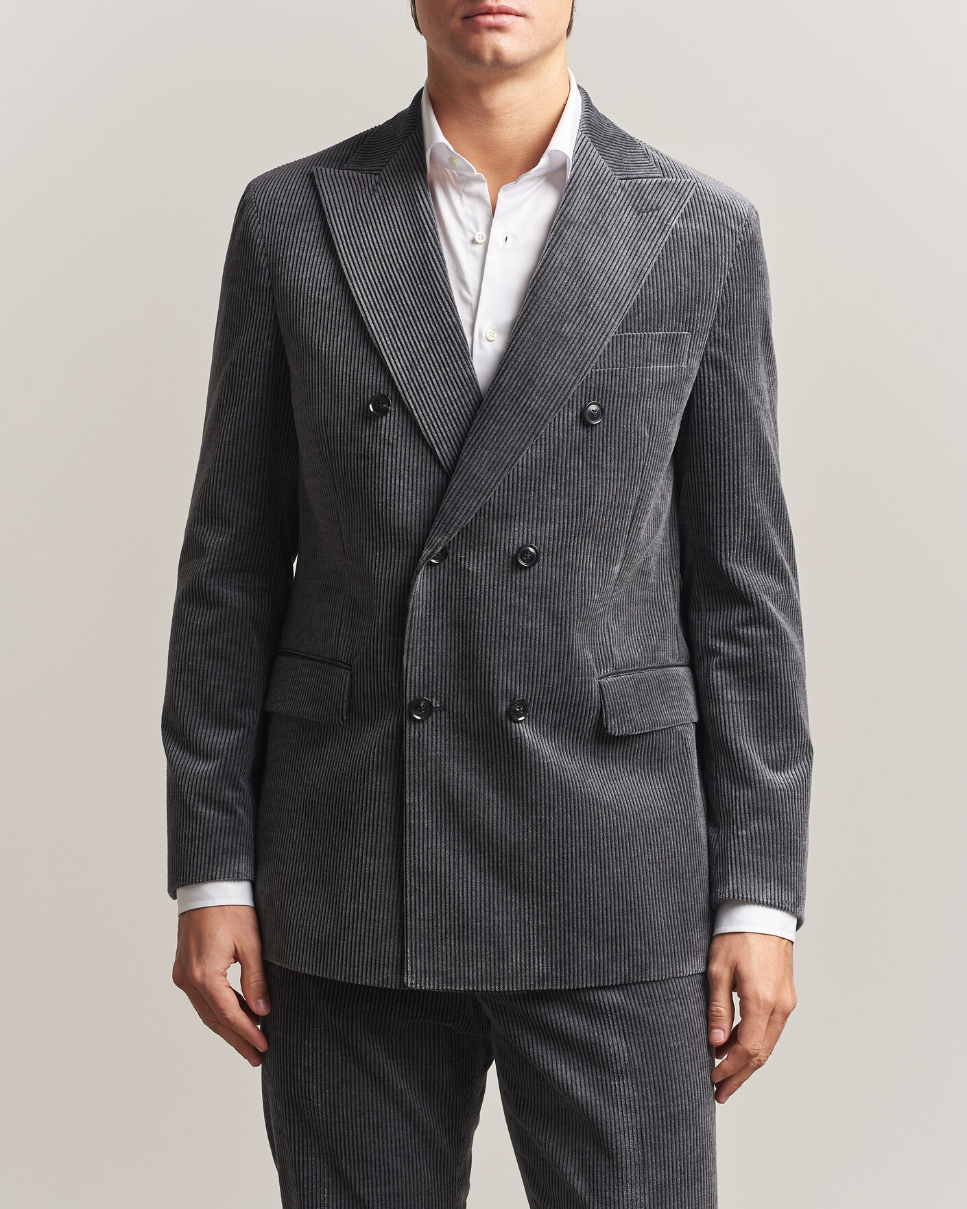 Herren | Sakkos | Oscar Jacobson | Farris Corduroy Blazer Grey