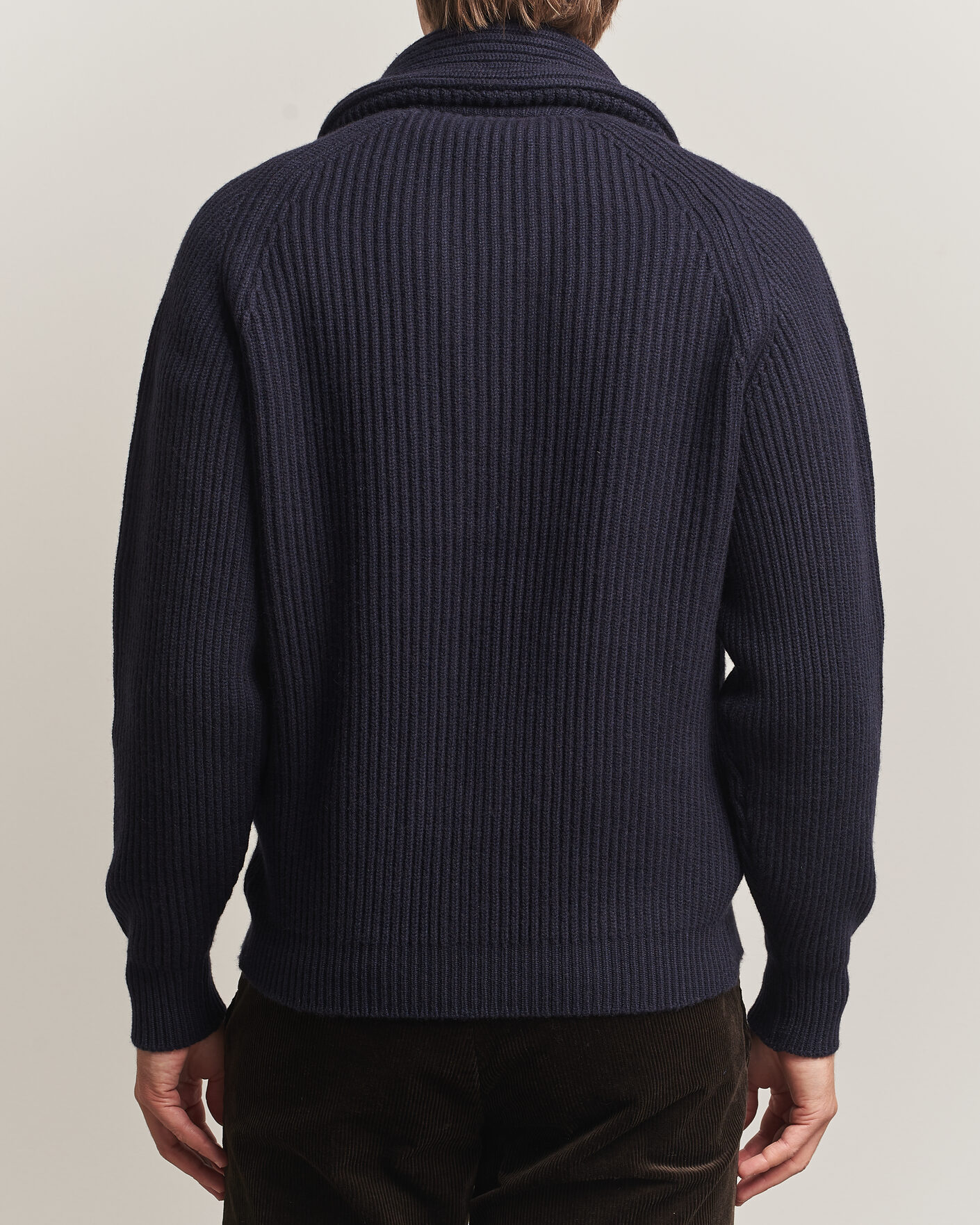 Herren | Pullover | William Lockie | Windsor Cashmere Shawl Cardigan Navy