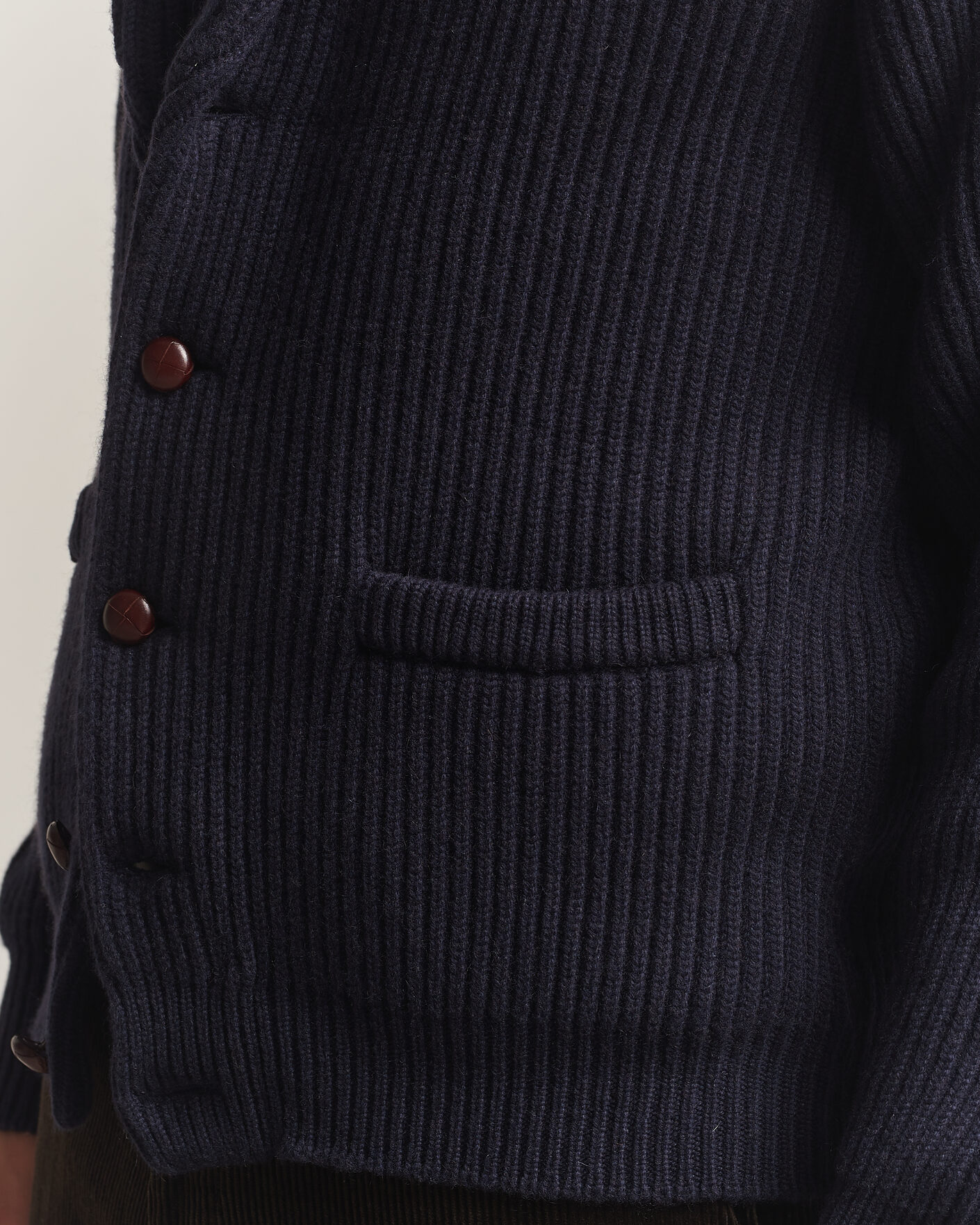 Herren | Pullover | William Lockie | Windsor Cashmere Shawl Cardigan Navy