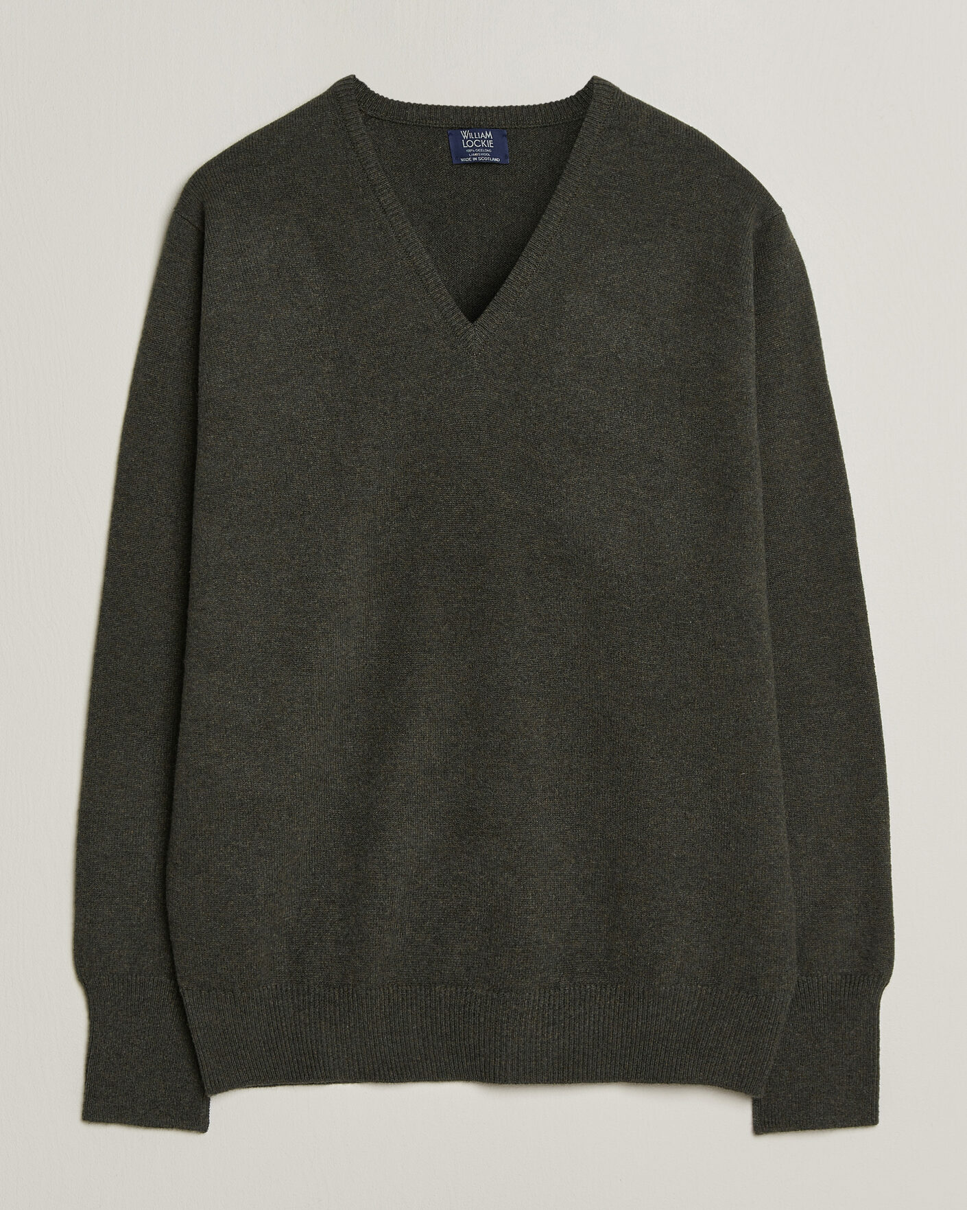 Herren | Pullover | William Lockie | Rob Lambswool V-Neck Seaweed