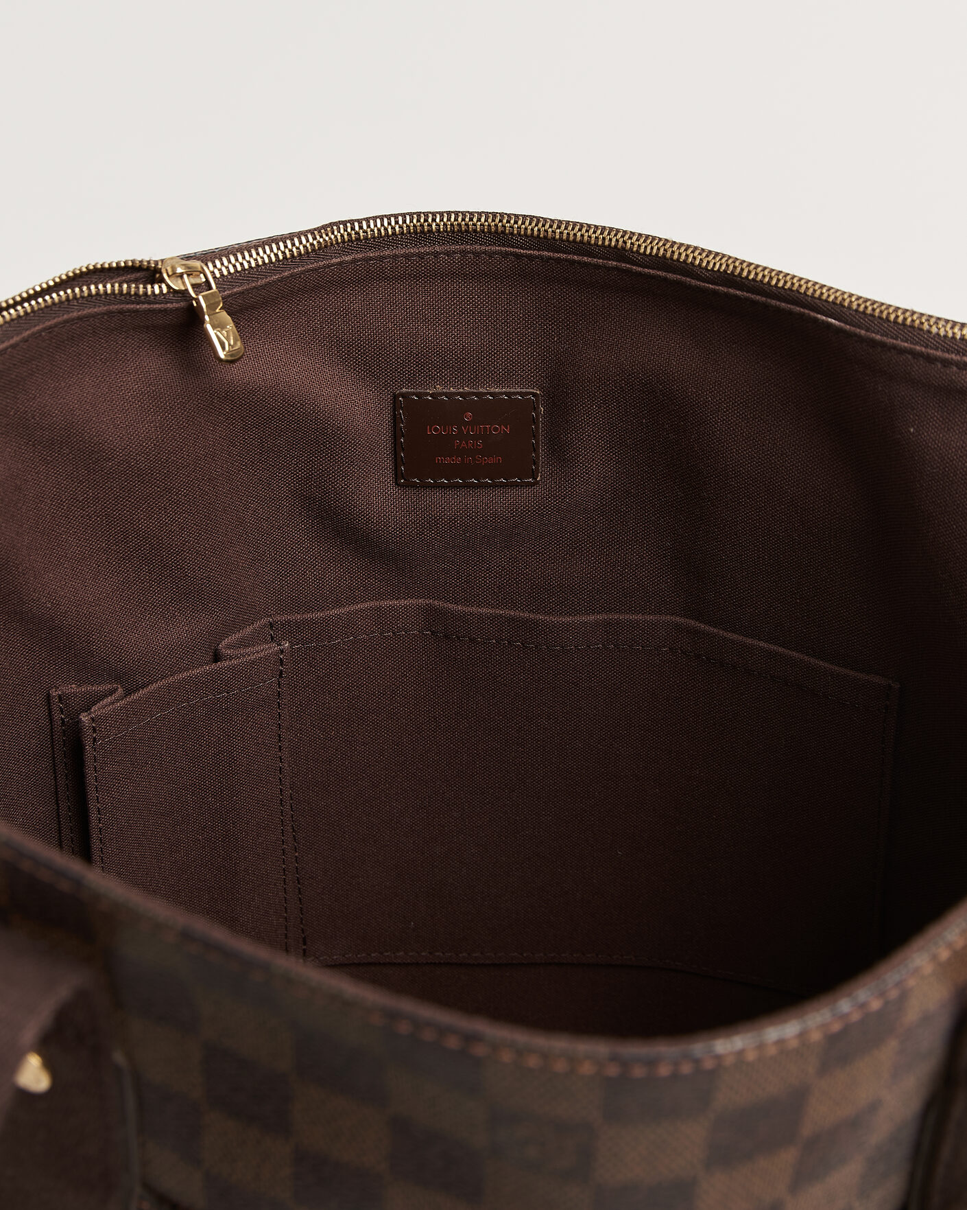 Herren | Pre-Owned & Vintage Bags | Louis Vuitton Pre-Owned | Cabas Bobur Tote Bag Damier Ebene