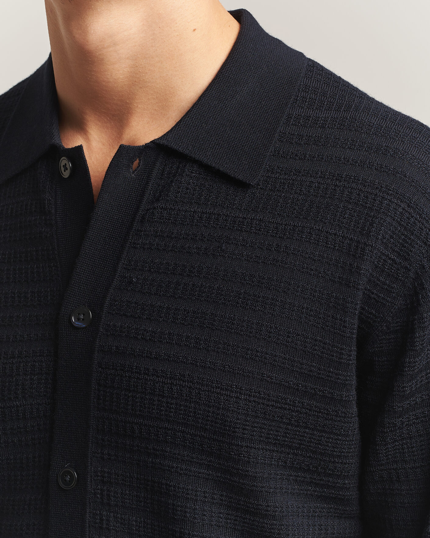 Herren | Pullover | NN07 | Nate Wool Knitted Cardigan Deep Navy