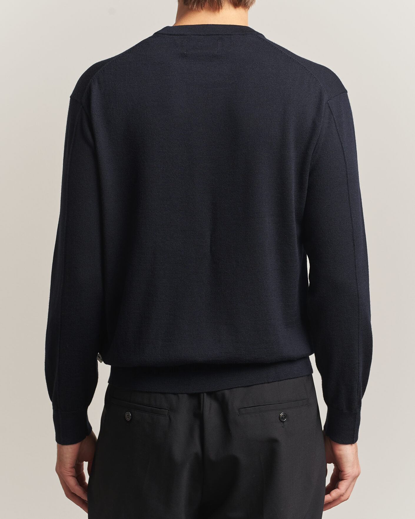 Herren | Pullover | NN07 | Nate Wool Knitted Crew Neck Deep Navy