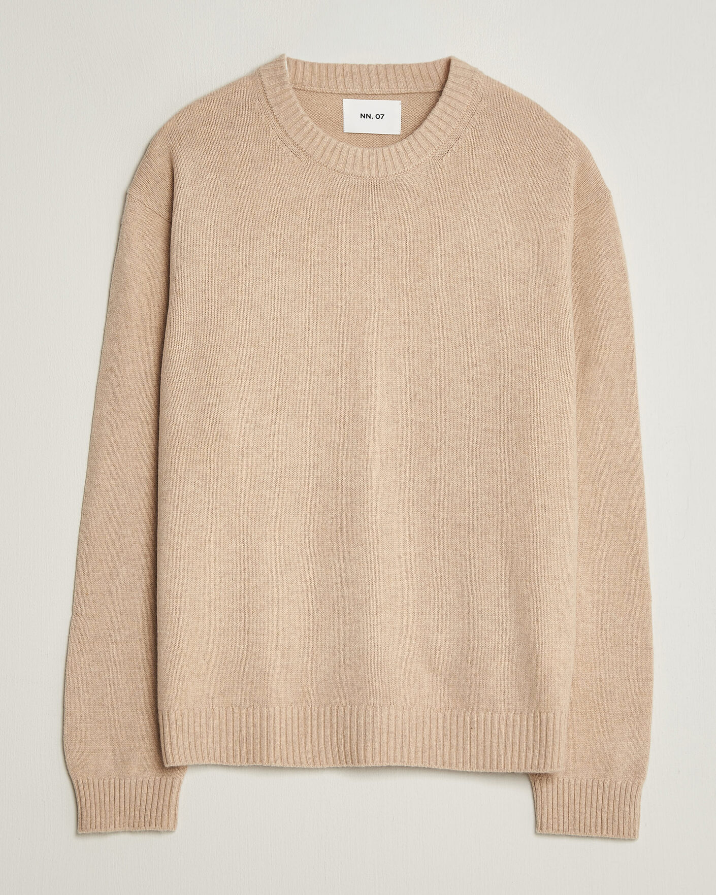 Herren | Pullover | NN07 | Russel Wool/Cotton Knitted Sweater Ecru