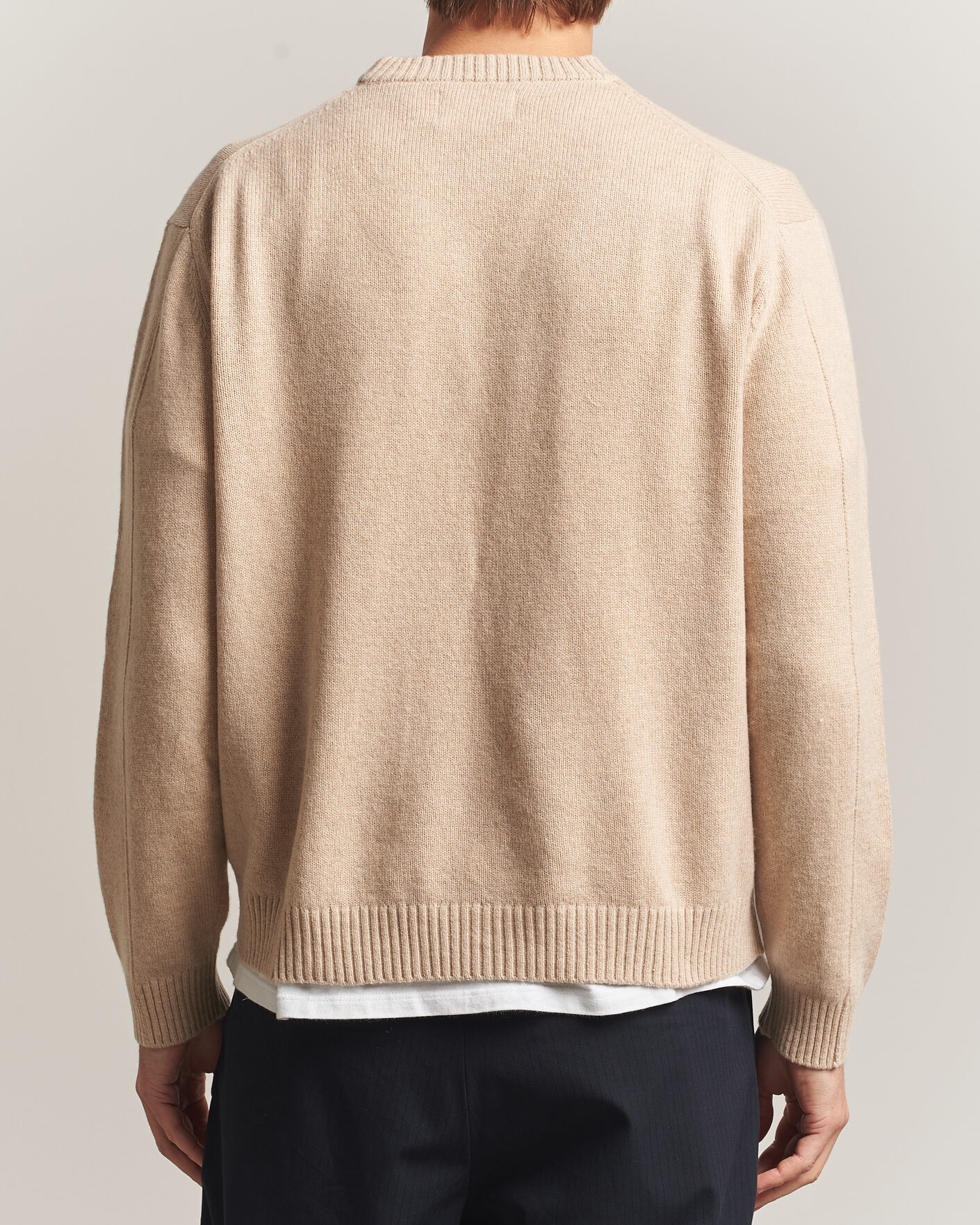 Herren | Pullover | NN07 | Russel Wool/Cotton Knitted Sweater Ecru