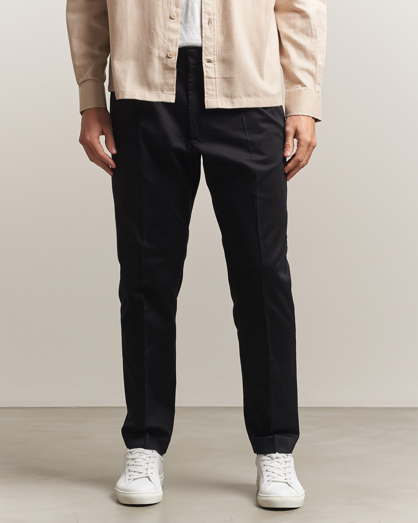 Herren | Hosen | NN07 | Bill Pleated Cotton Chinos Black