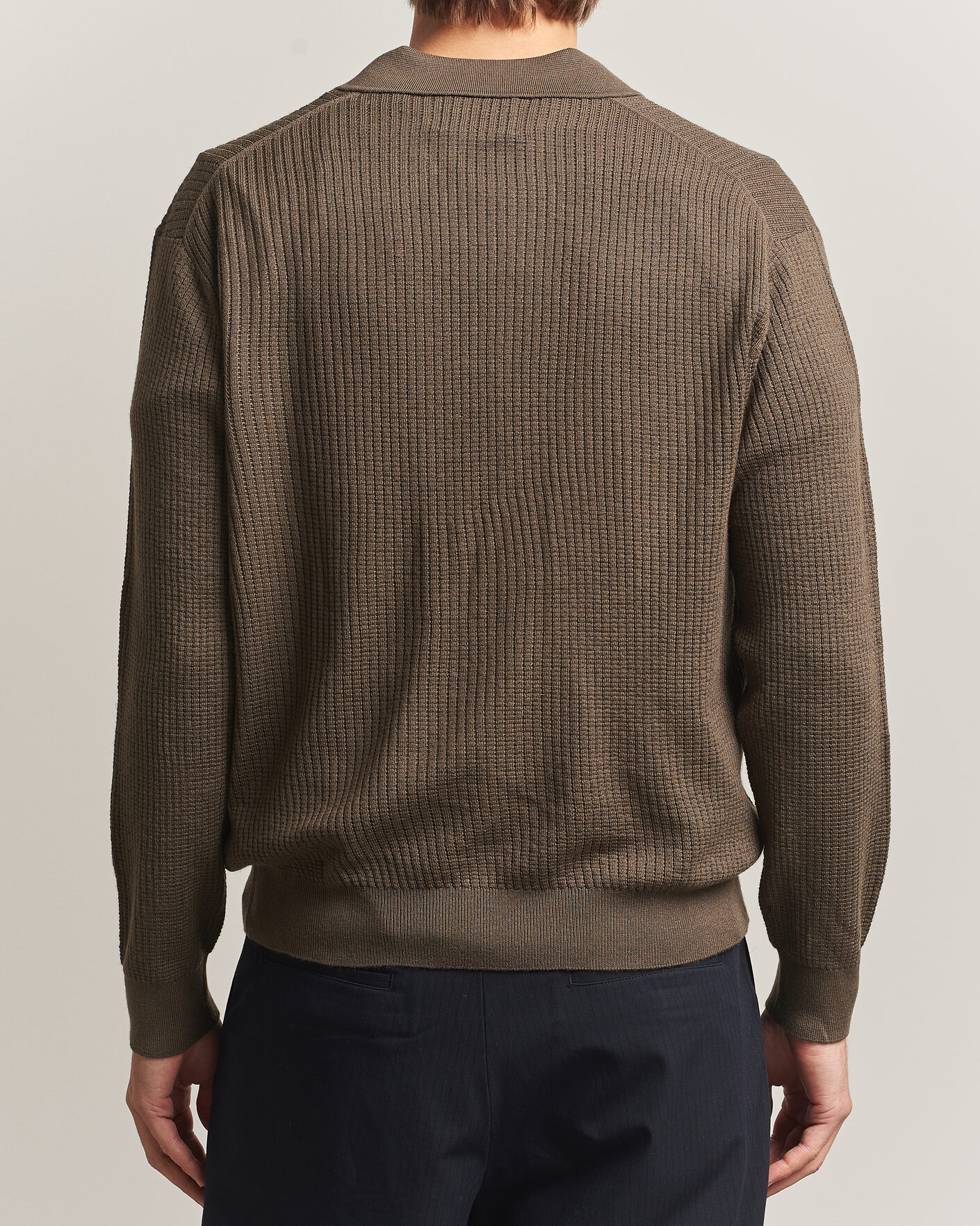 Herren | Pullover | NN07 | Nate Wool Knitted Polo Mable Husk