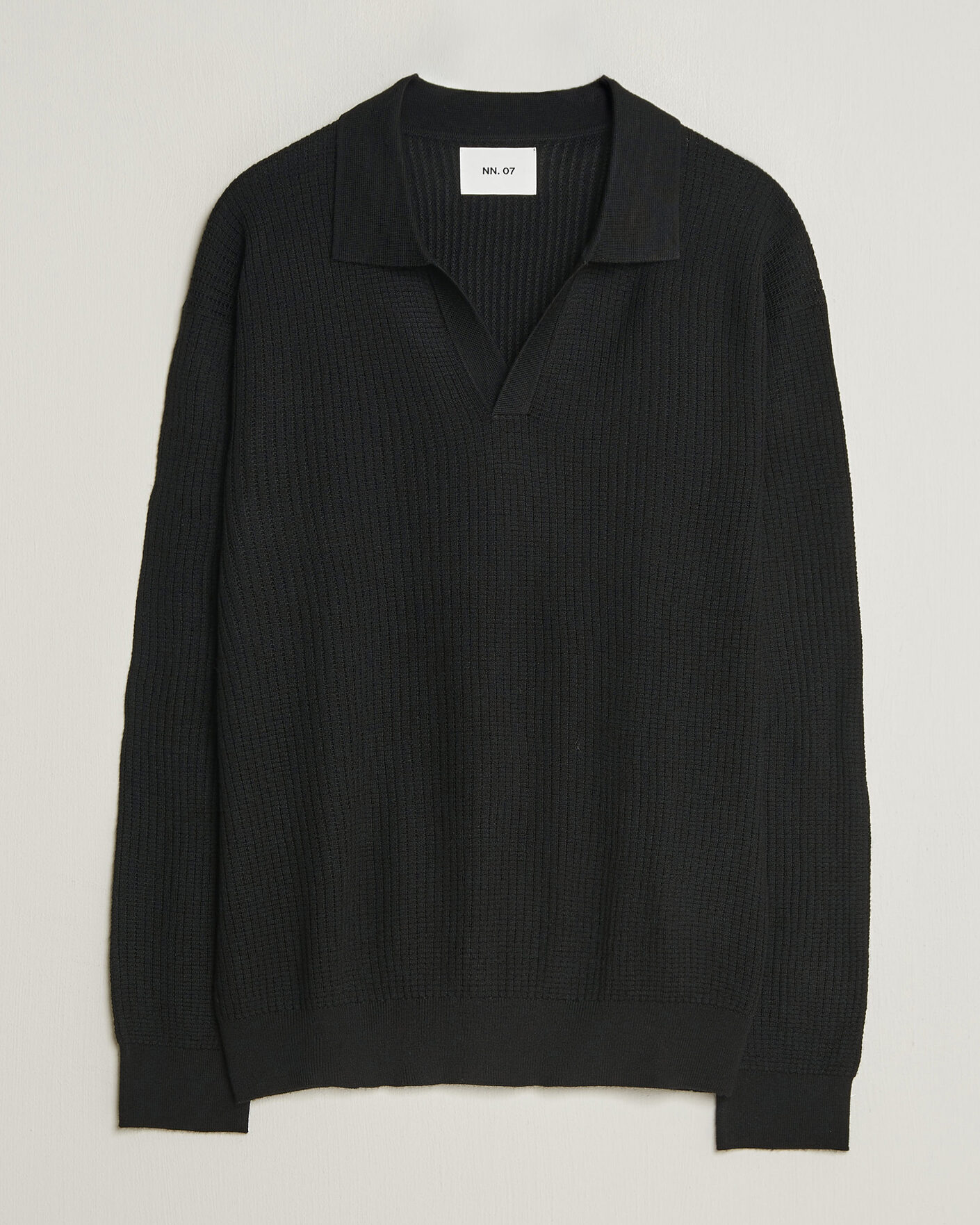 Herren | Pullover | NN07 | Nate Wool Knitted Polo Black