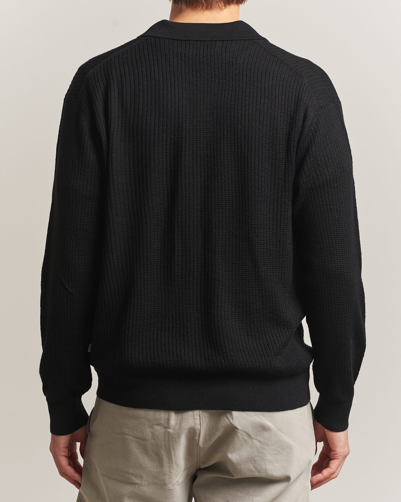 Herren | Pullover | NN07 | Nate Wool Knitted Polo Black