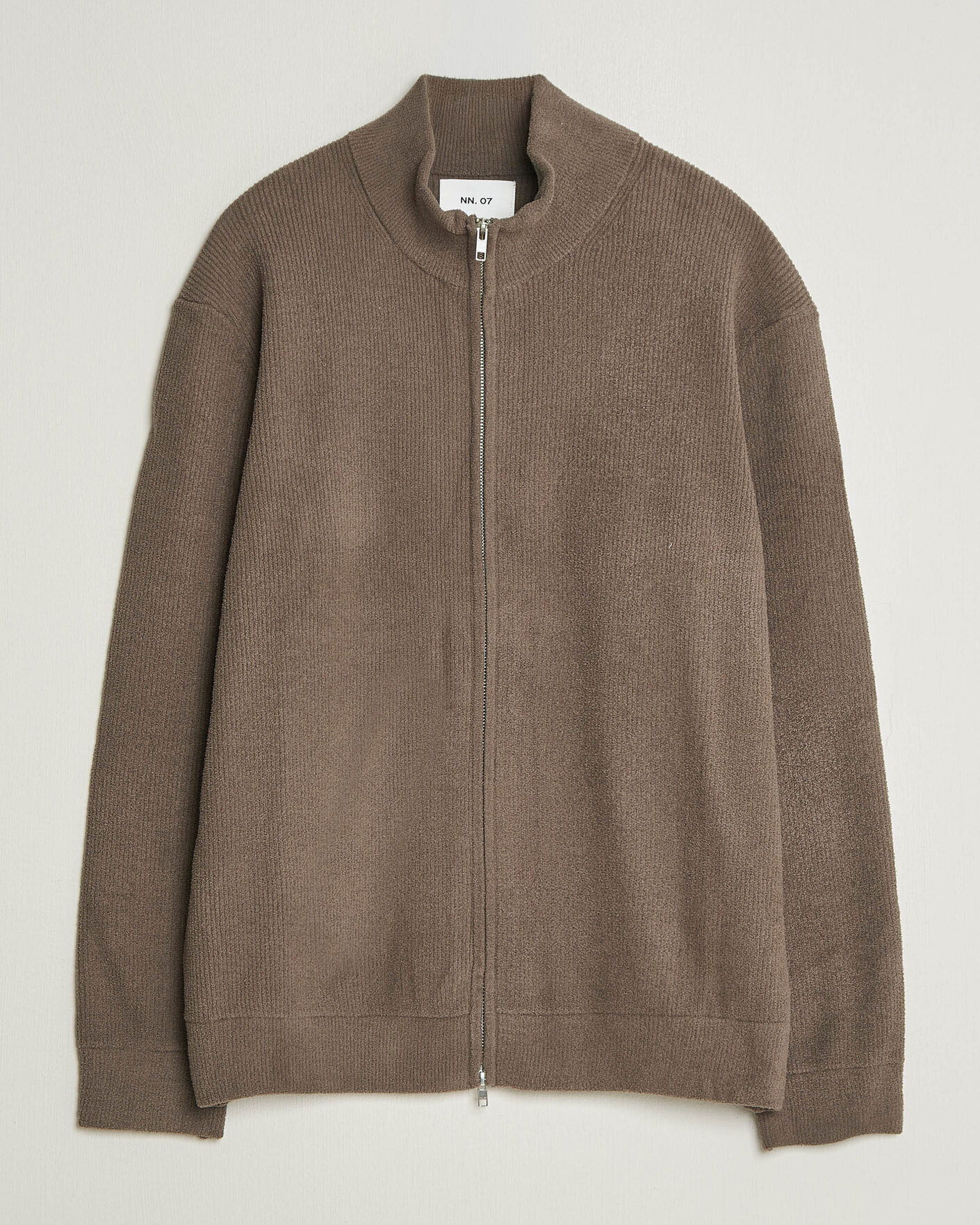 Herren | Pullover | NN07 | Danny Rib Knitted Full Zip Mable Husk