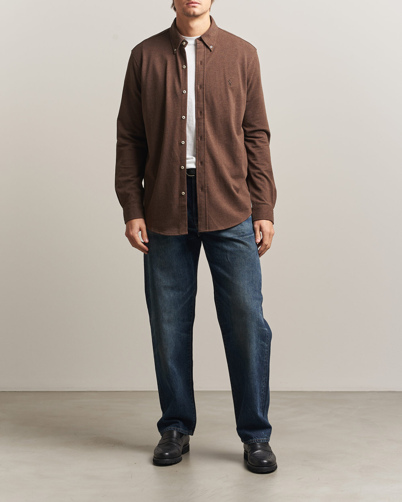 Herren | Poloshirts | Polo Ralph Lauren | Featherweight Mesh Shirt Nutmeg Brown Heather