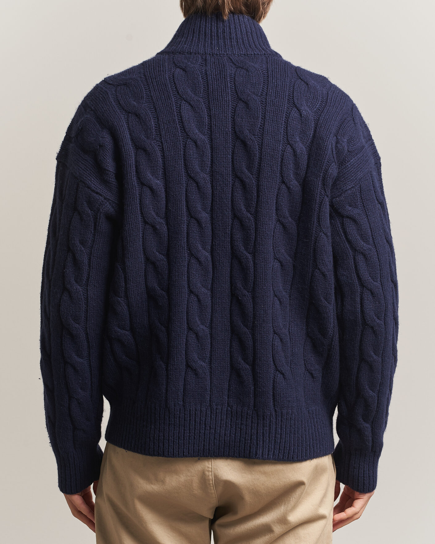 Herren | Pullover | Polo Ralph Lauren | Wool/Alpaca Cable Full-Zip Hunter Navy