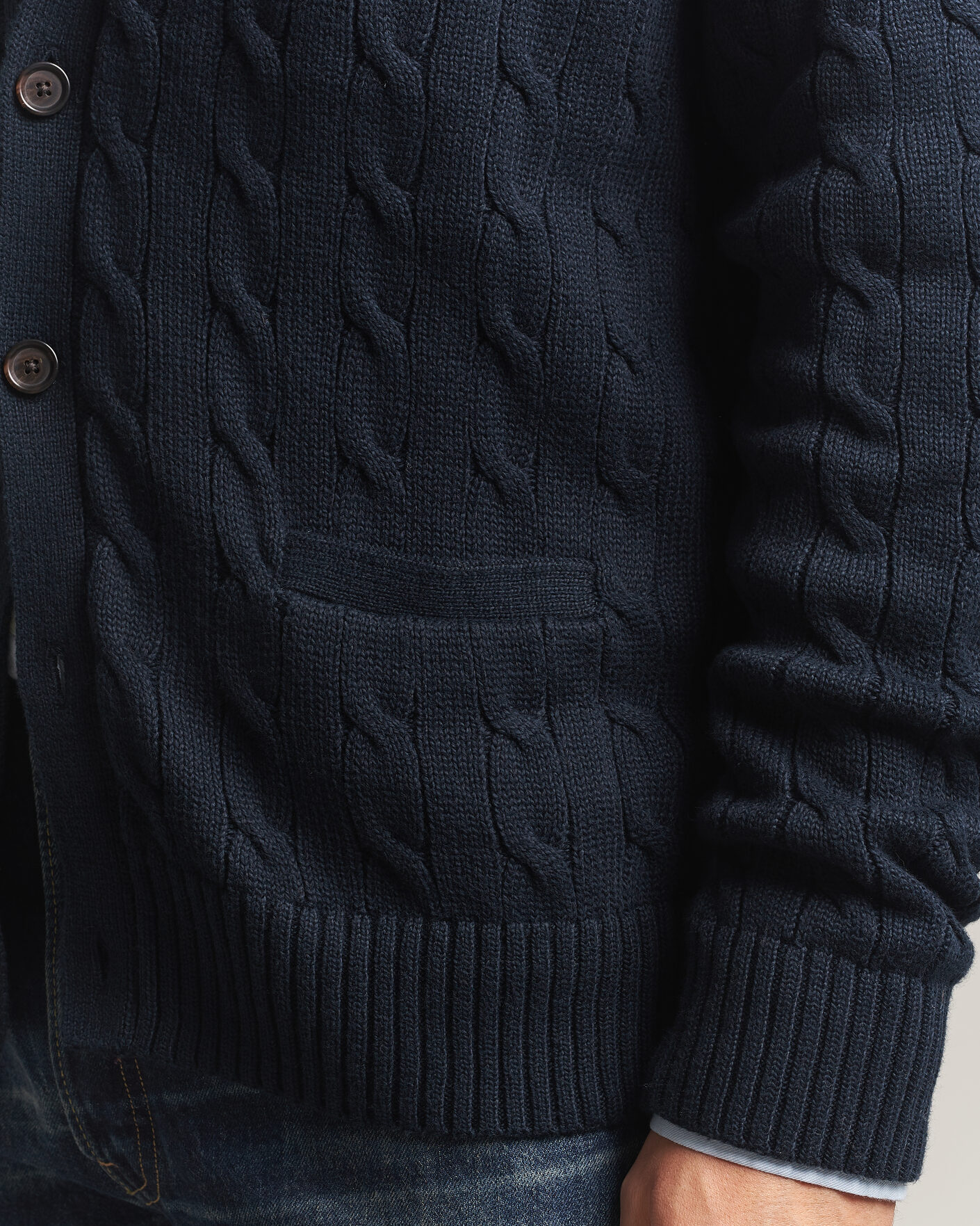 Herren | Pullover | Polo Ralph Lauren | Cotton Cable Cardigan Hunter Navy