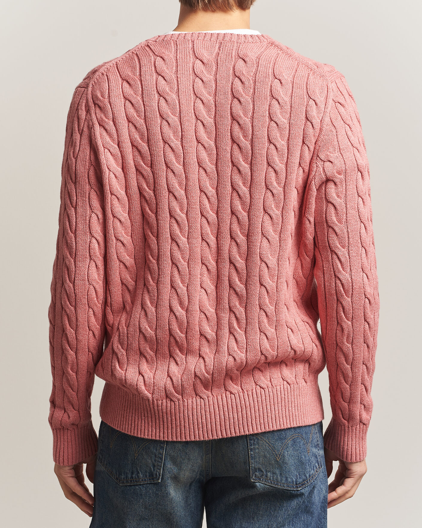 Herren | Pullover | Polo Ralph Lauren | Cotton Cable Pullover Faded Cranberry Heather